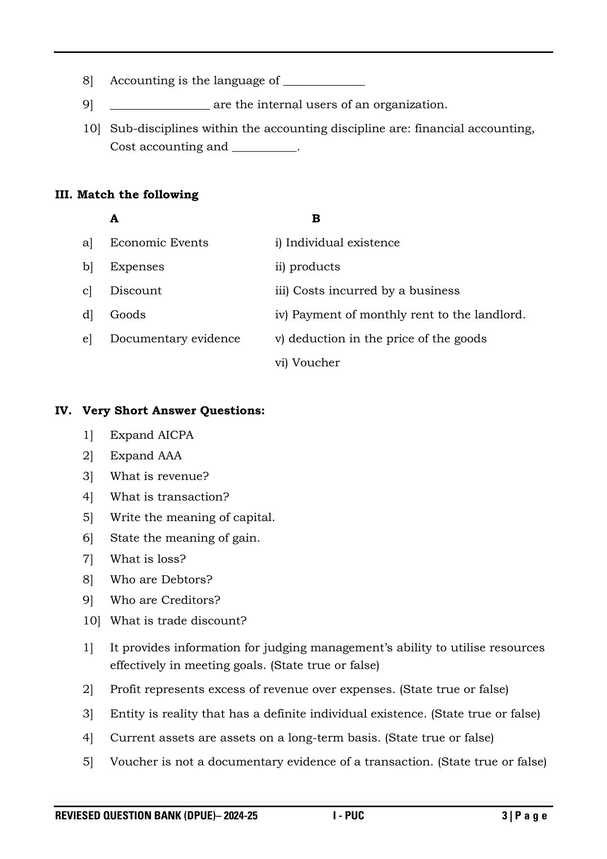 Karnataka 1st PUC Question Bank 2025 - Accountancy - Page 6