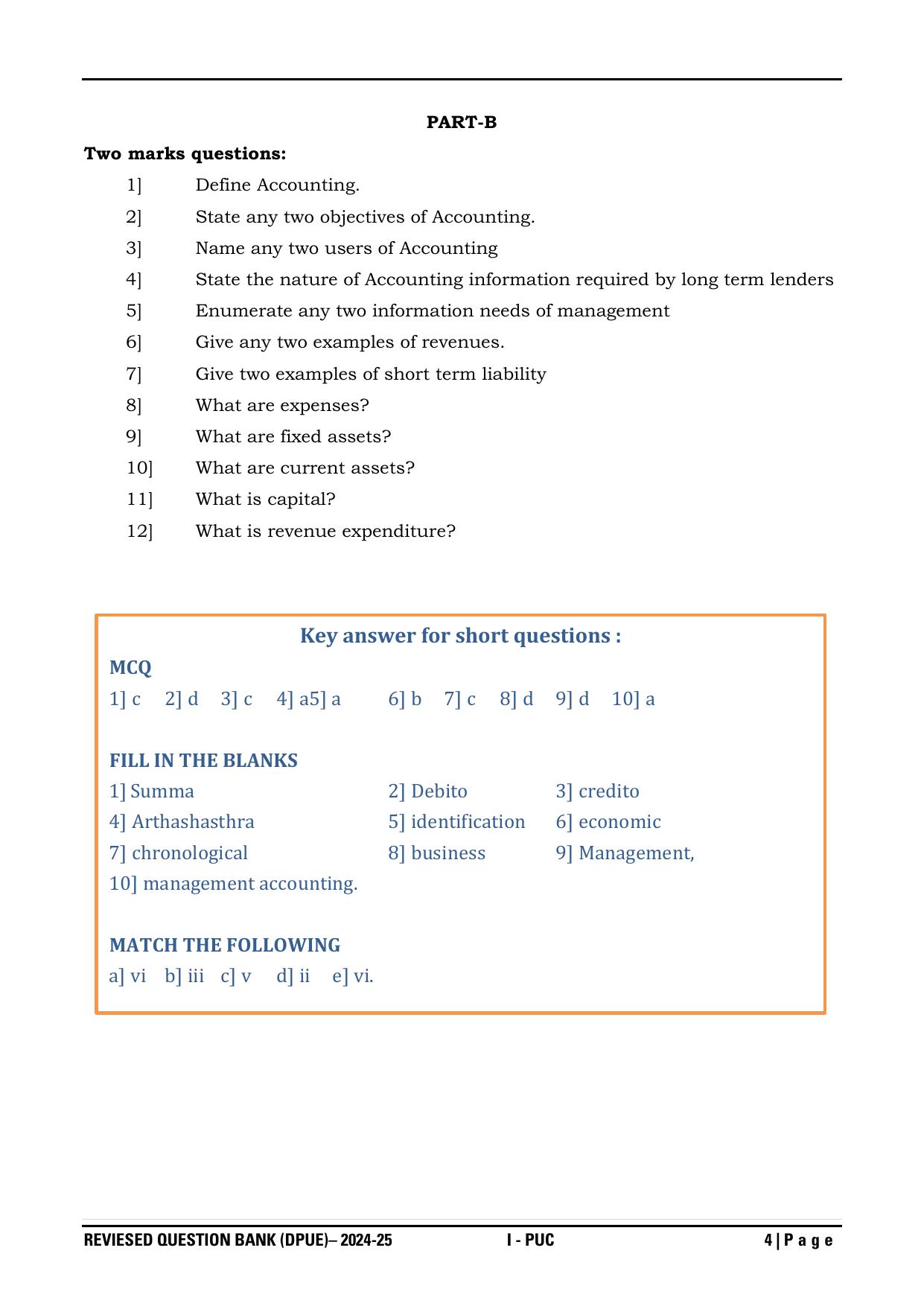 Karnataka 1st PUC Question Bank 2025 - Accountancy - Page 7