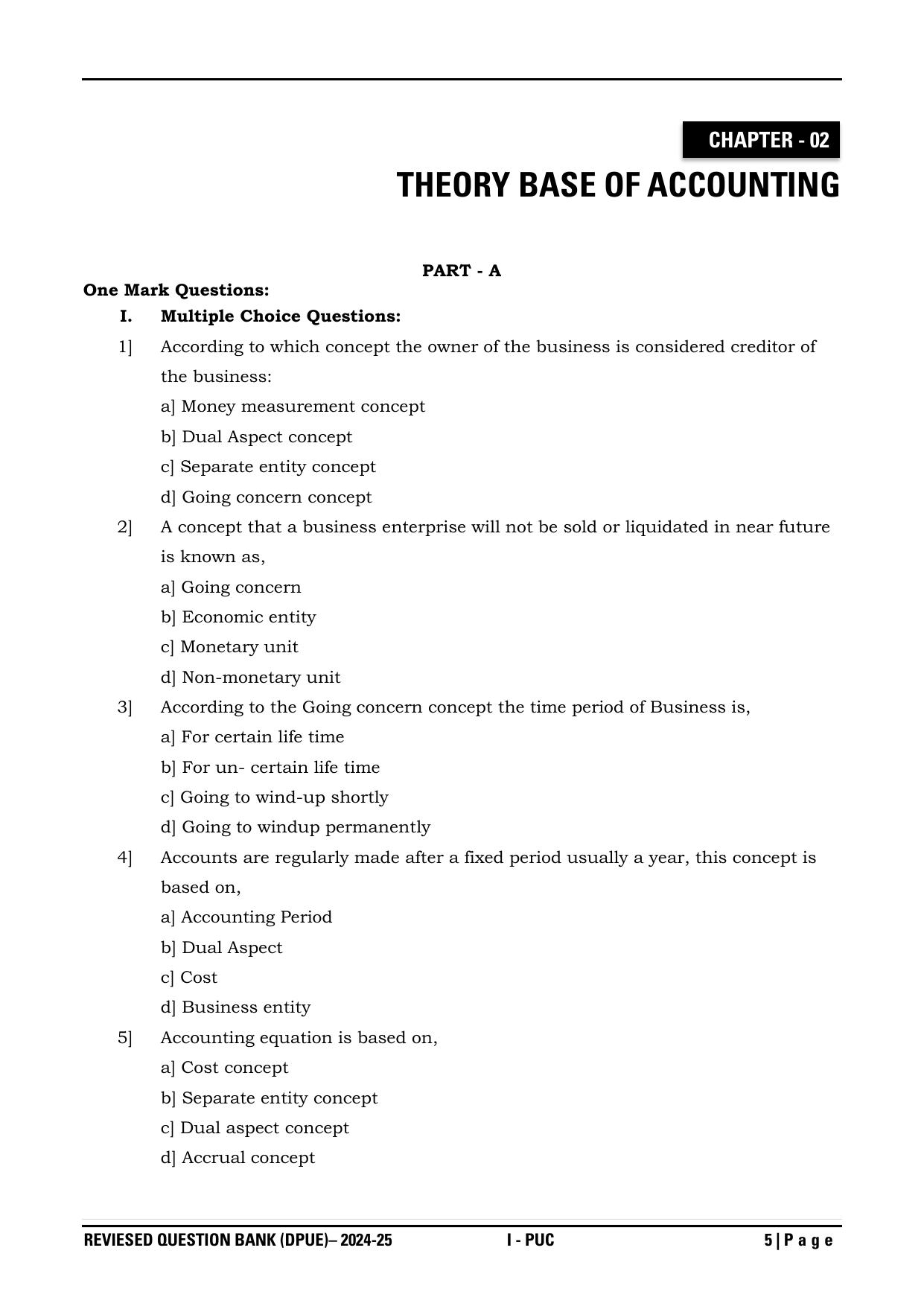 Karnataka 1st PUC Question Bank 2025 - Accountancy - Page 8
