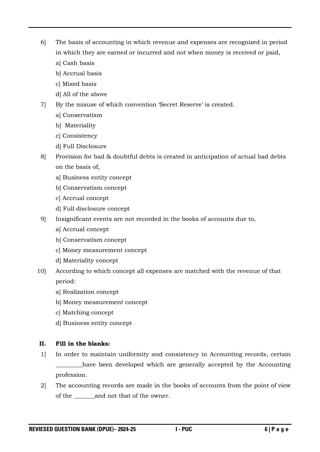 Karnataka 1st PUC Question Bank 2025 - Accountancy - Page 9