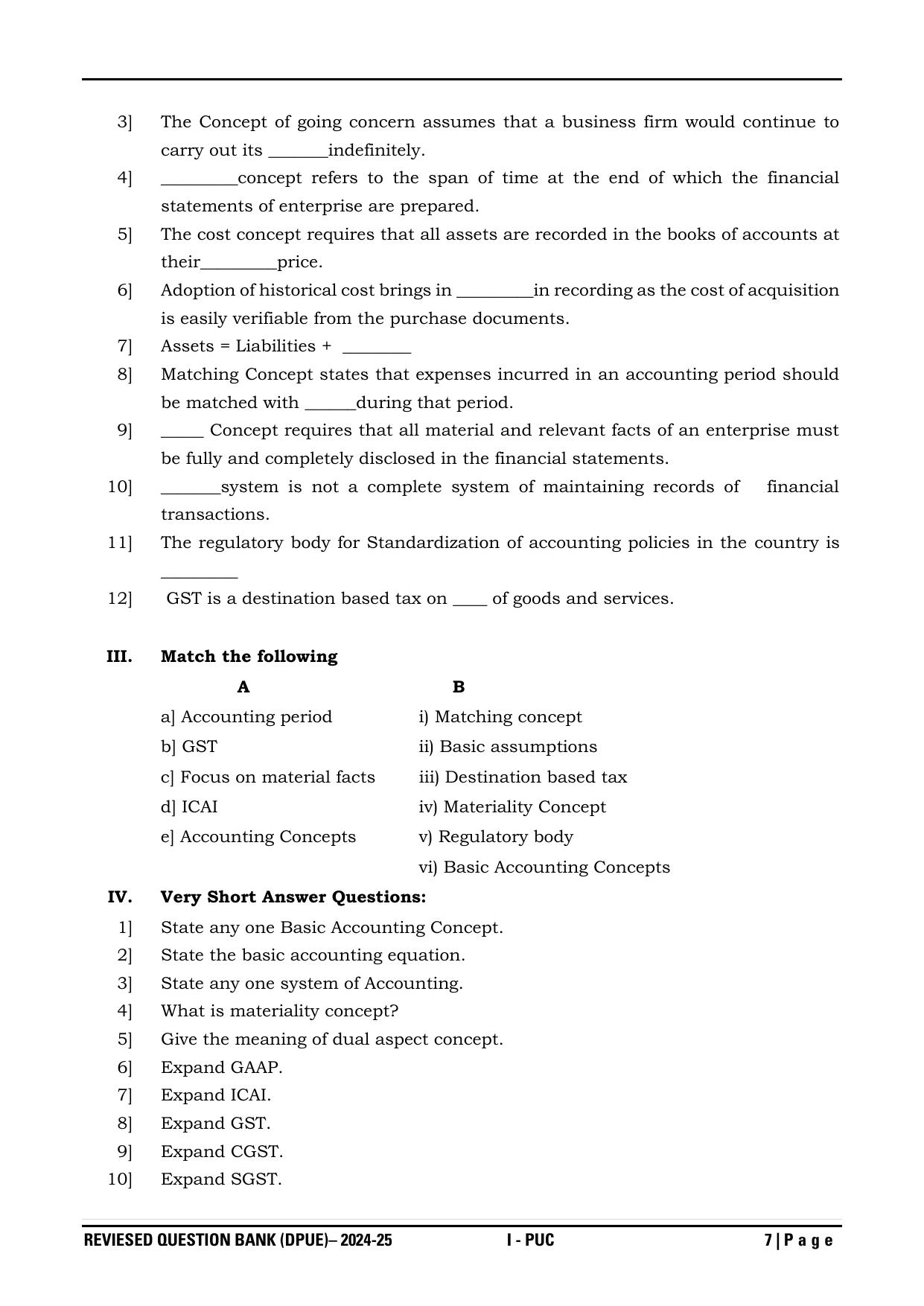 Karnataka 1st PUC Question Bank 2025 - Accountancy - Page 10