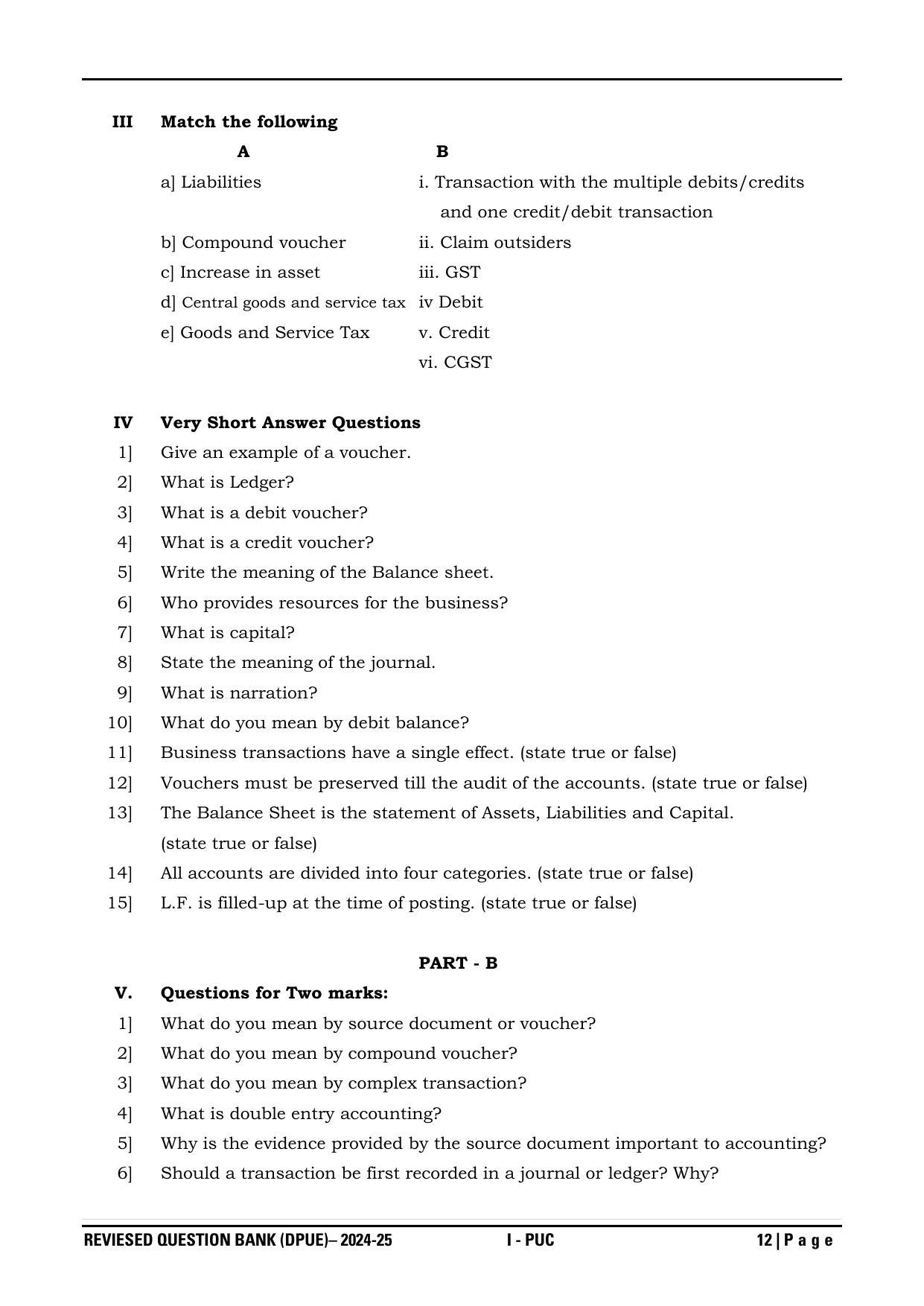 Karnataka 1st PUC Question Bank 2025 - Accountancy - Page 15