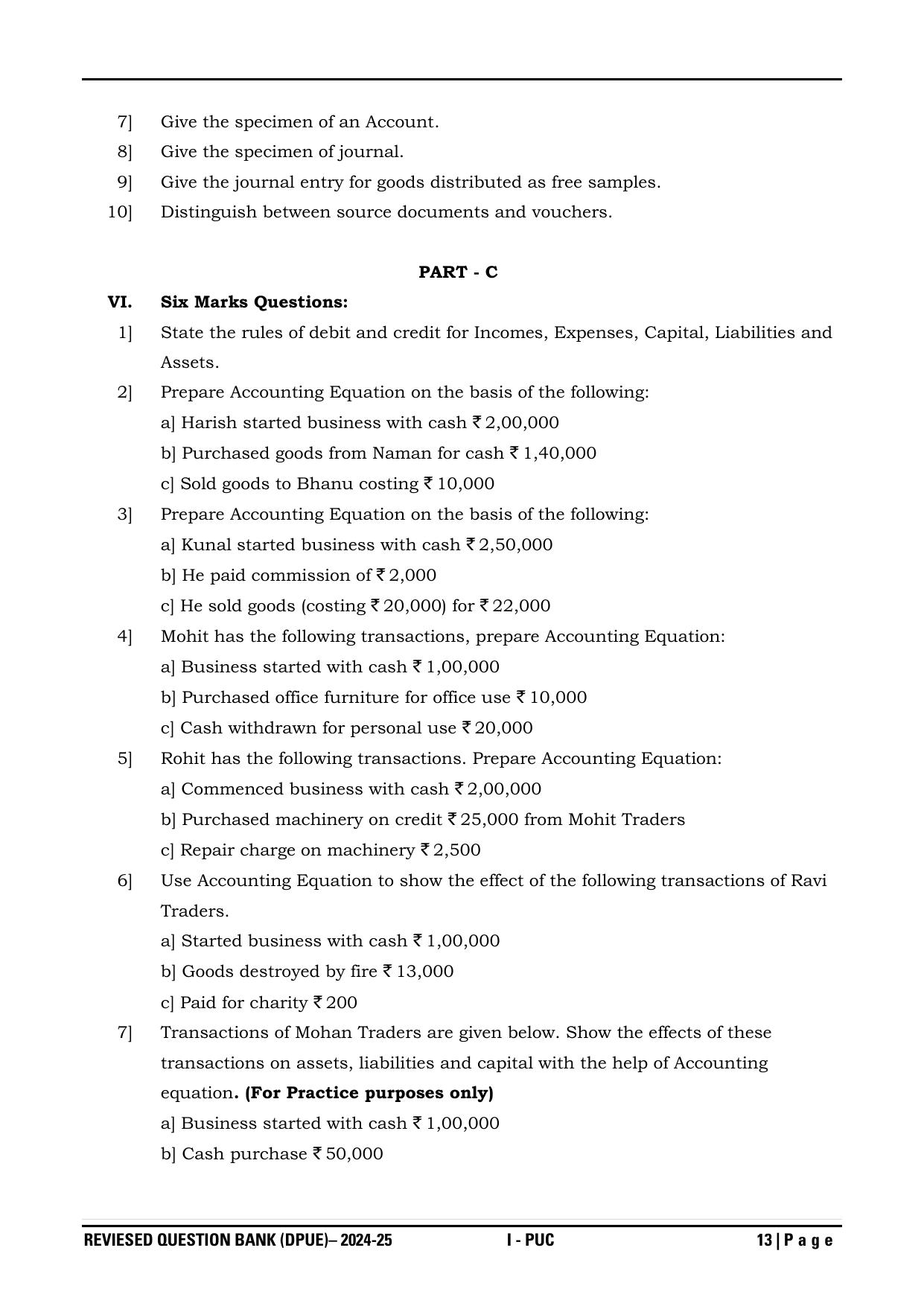 Karnataka 1st PUC Question Bank 2025 - Accountancy - Page 16