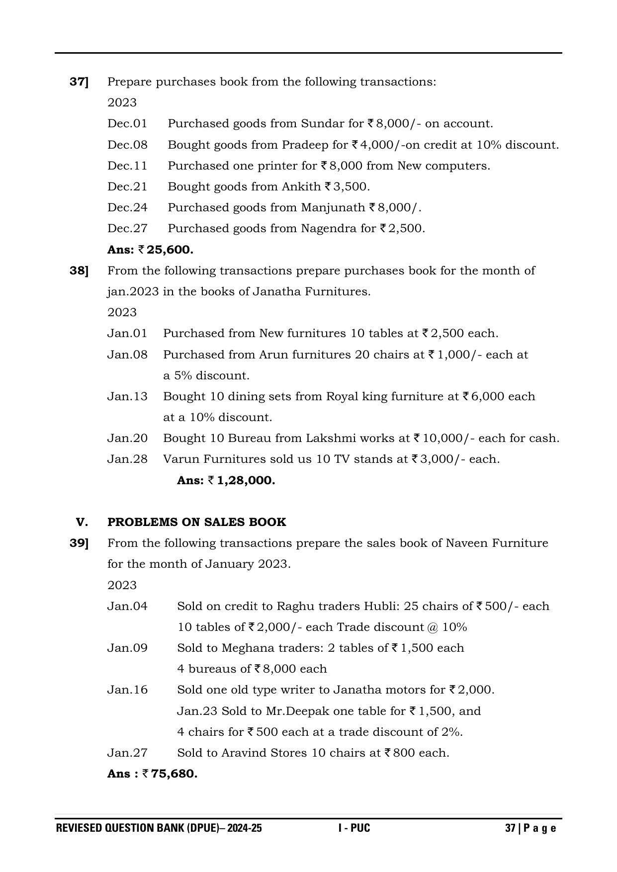 Karnataka 1st PUC Question Bank 2025 - Accountancy - Page 40
