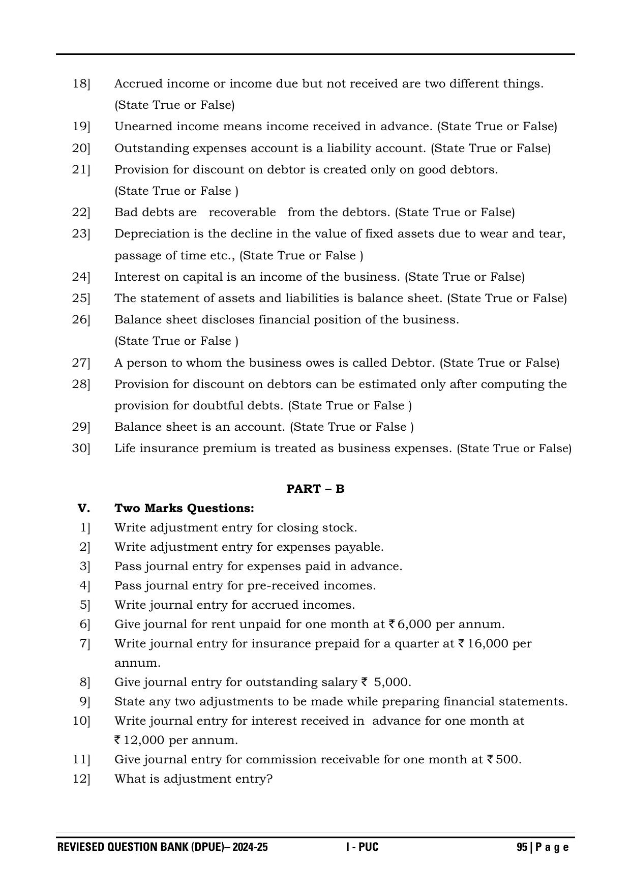 Karnataka 1st PUC Question Bank 2025 - Accountancy - Page 98