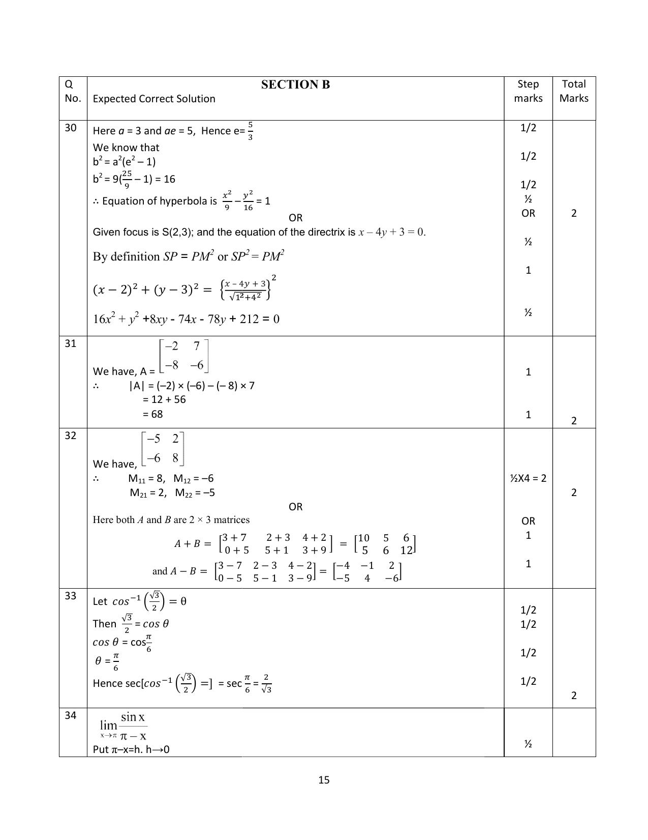 NIOS Class 12 Mathematics Sample Paper - Page 15