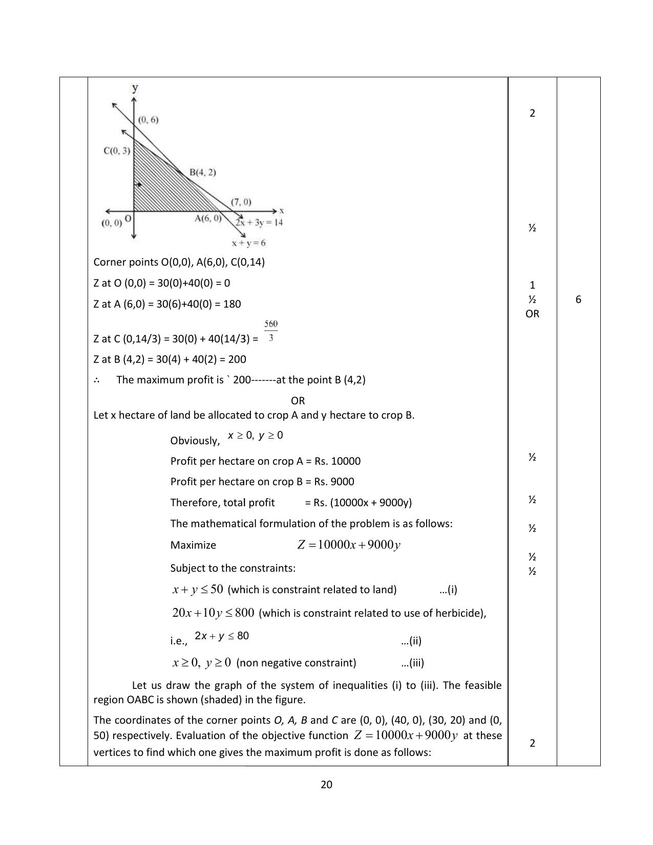 NIOS Class 12 Mathematics Sample Paper - Page 20