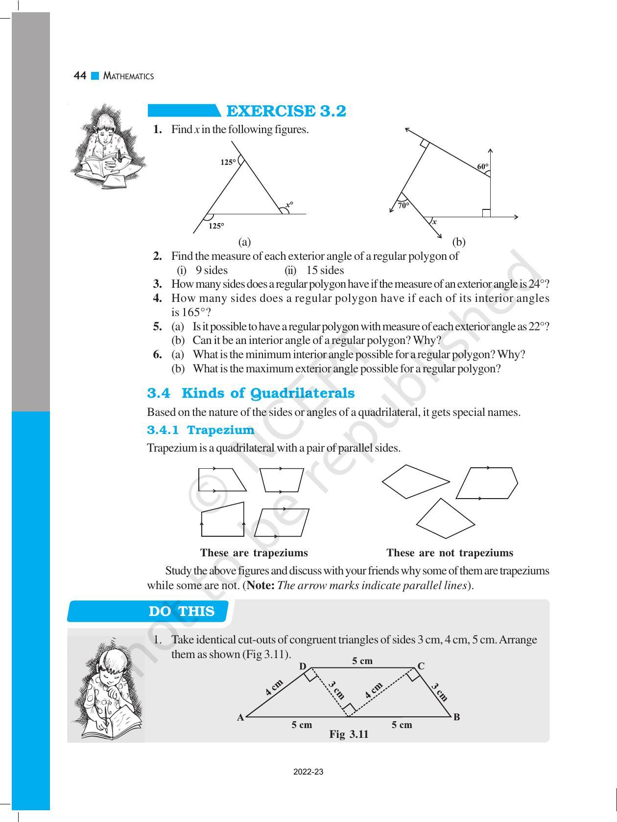 NCERT Book for Class 8 Maths Chapter 3 Understanding Quadrilaterals - Page 8