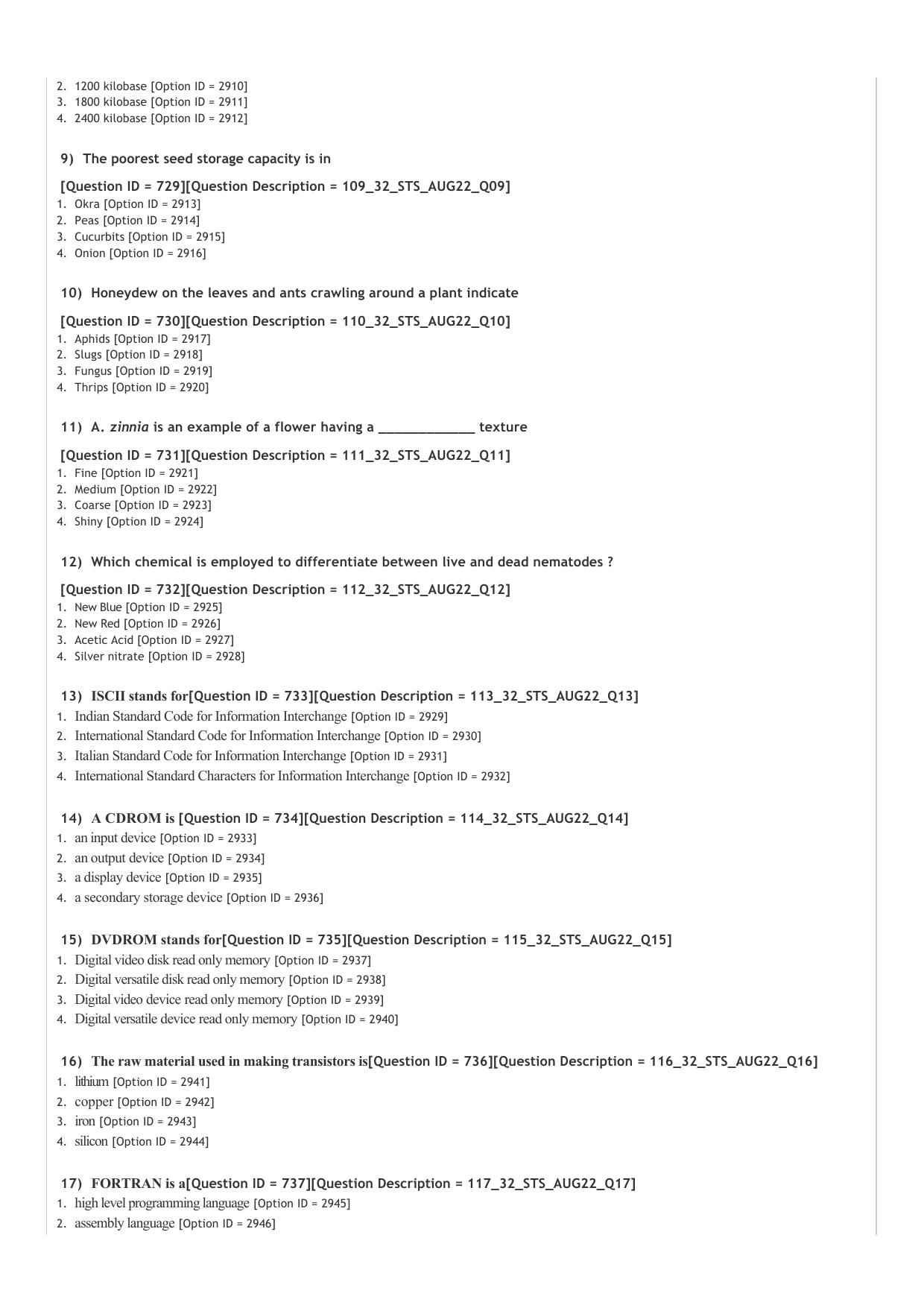 ICAR AIEEA PG 2022 STATISTICAL SCIENCES Question Paper - Page 2