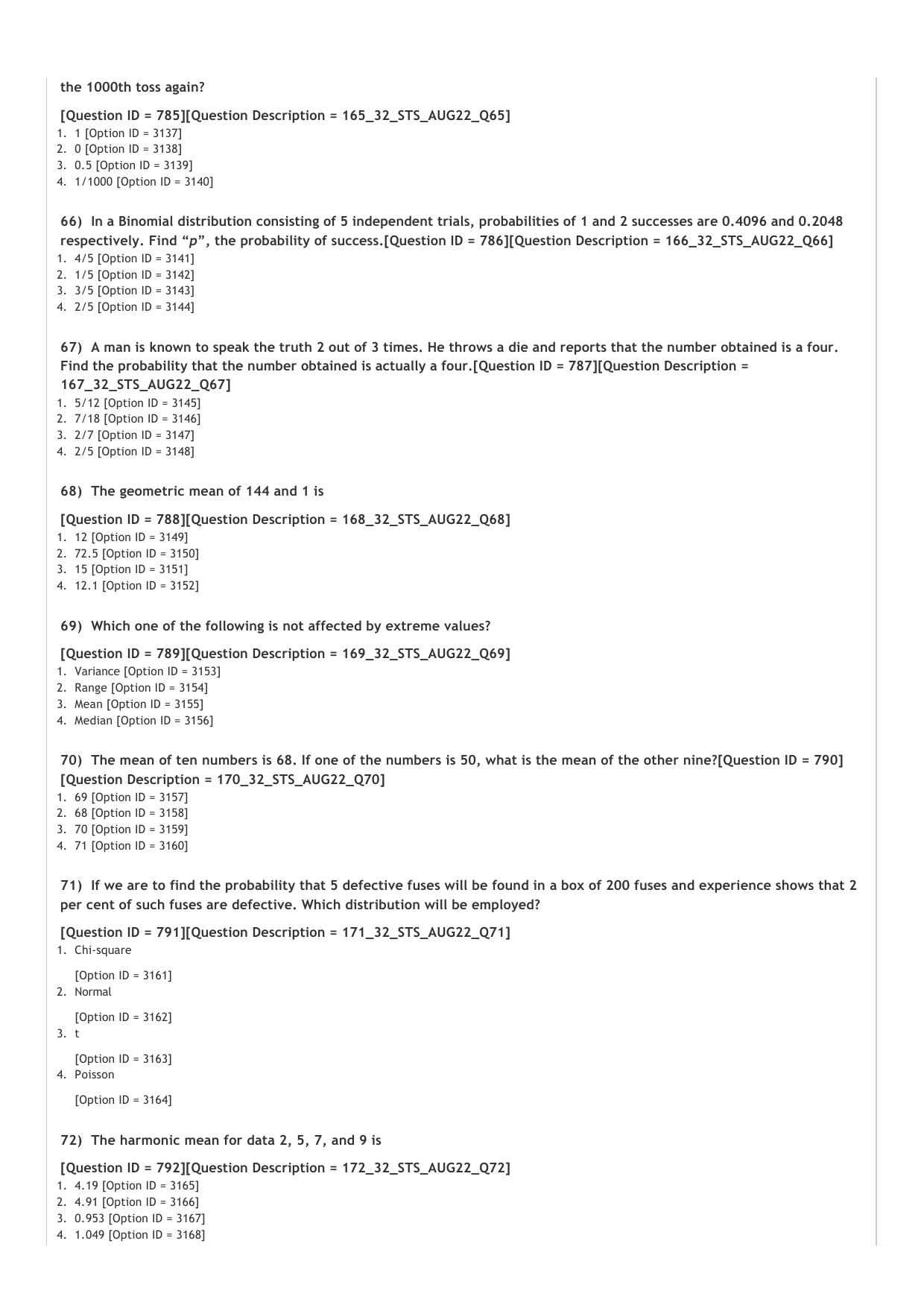 ICAR AIEEA PG 2022 STATISTICAL SCIENCES Question Paper - Page 9