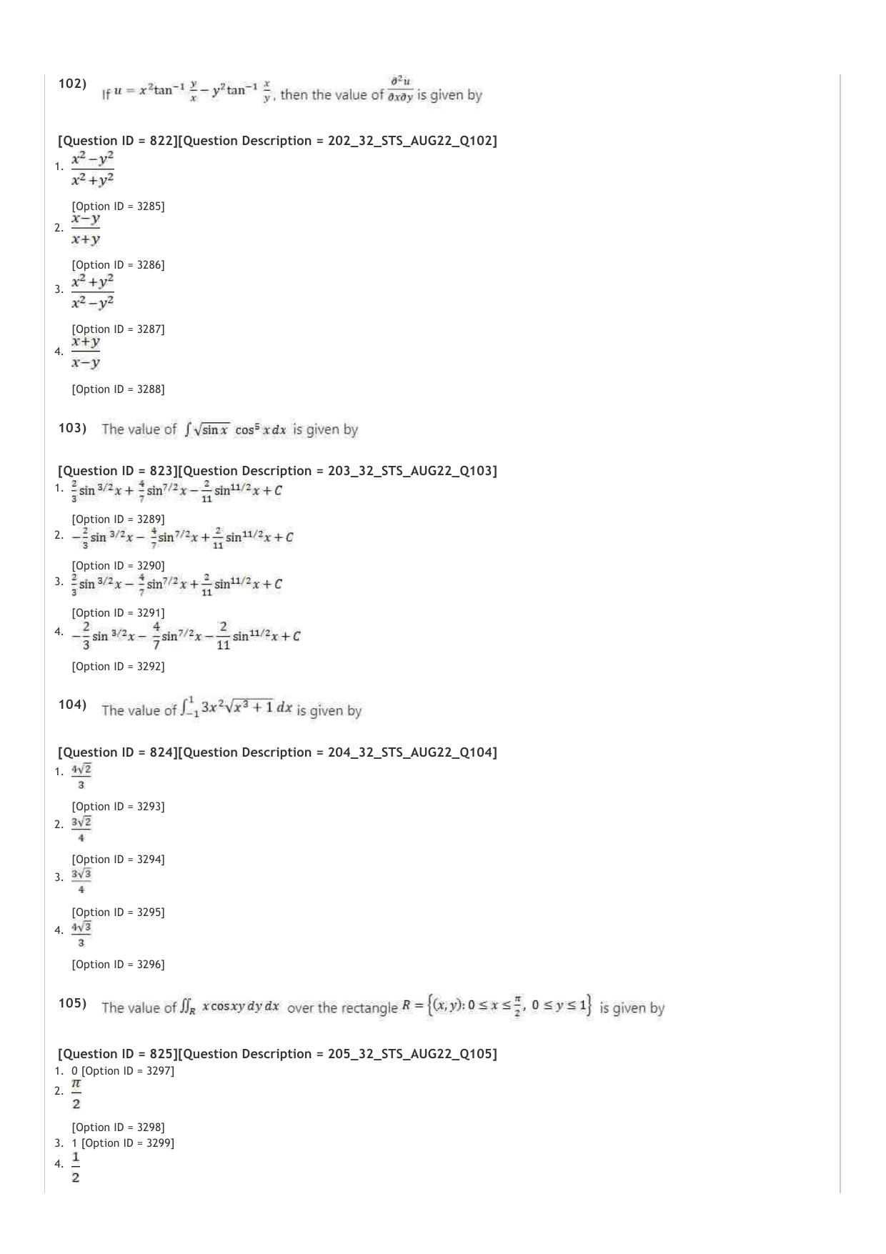 ICAR AIEEA PG 2022 STATISTICAL SCIENCES Question Paper - Page 17