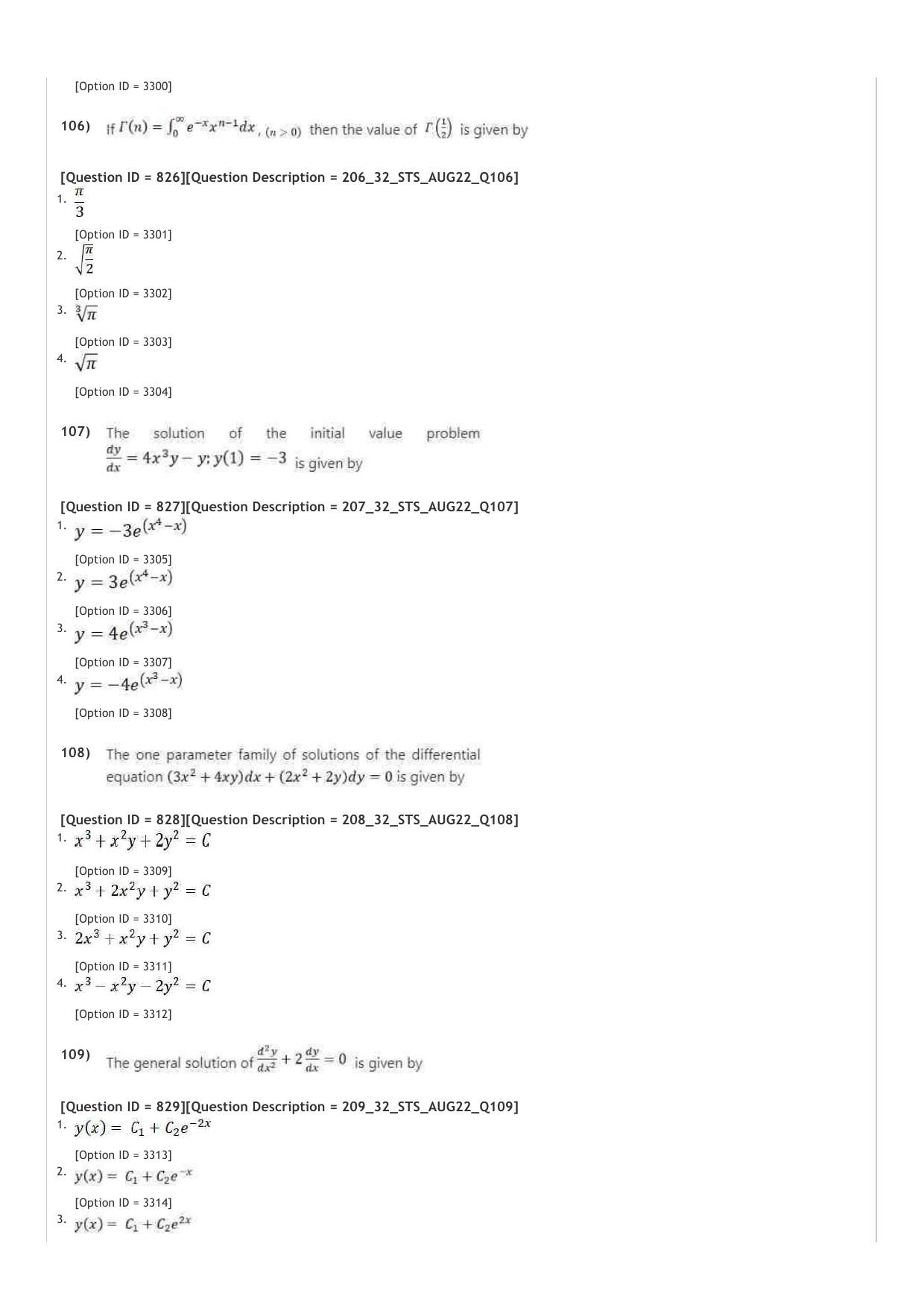 ICAR AIEEA PG 2022 STATISTICAL SCIENCES Question Paper - Page 18