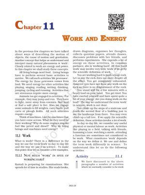 NCERT Book for Class 9 Science Chapter 11 Work and Energy