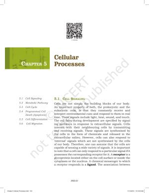 NCERT Book for Class 11 Biotechnology Chapter 5 Cellular Processes