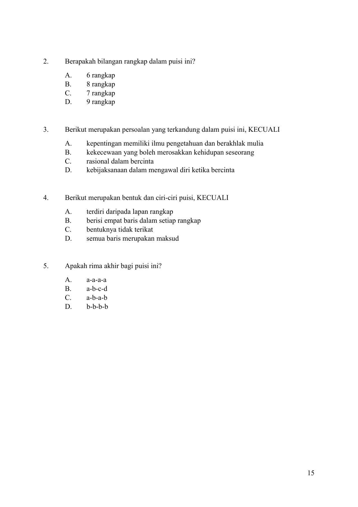CBSE Class 10 Bahasa Melayu Sample Papers 2023 - Page 15