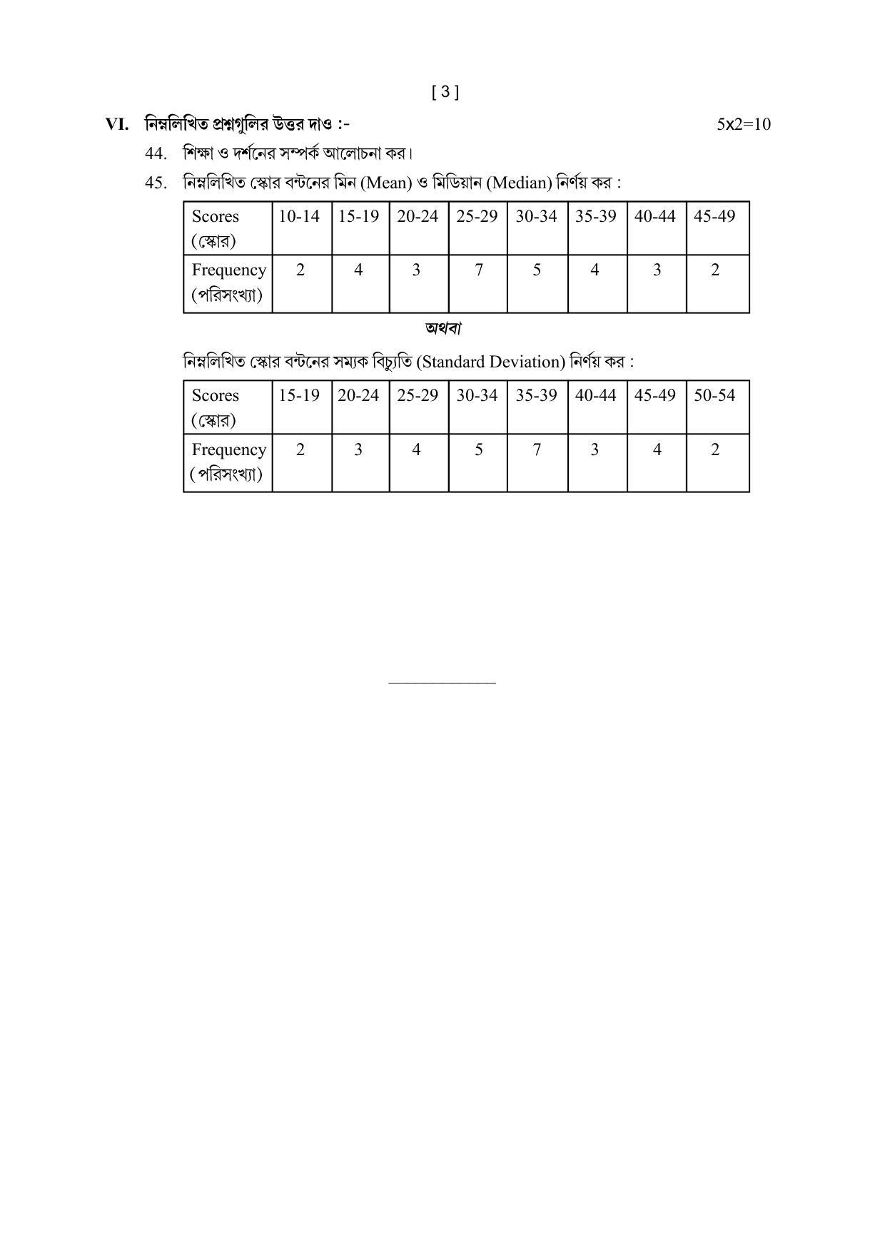 Tripura Board Class 12th Education Model Question Paper 2023 - Page 3