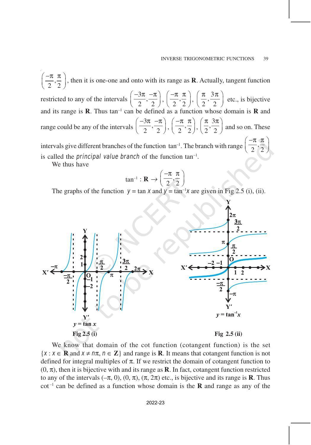NCERT Book for Class 12 Maths Chapter 2 Inverse Trigonometric Functions - Page 7