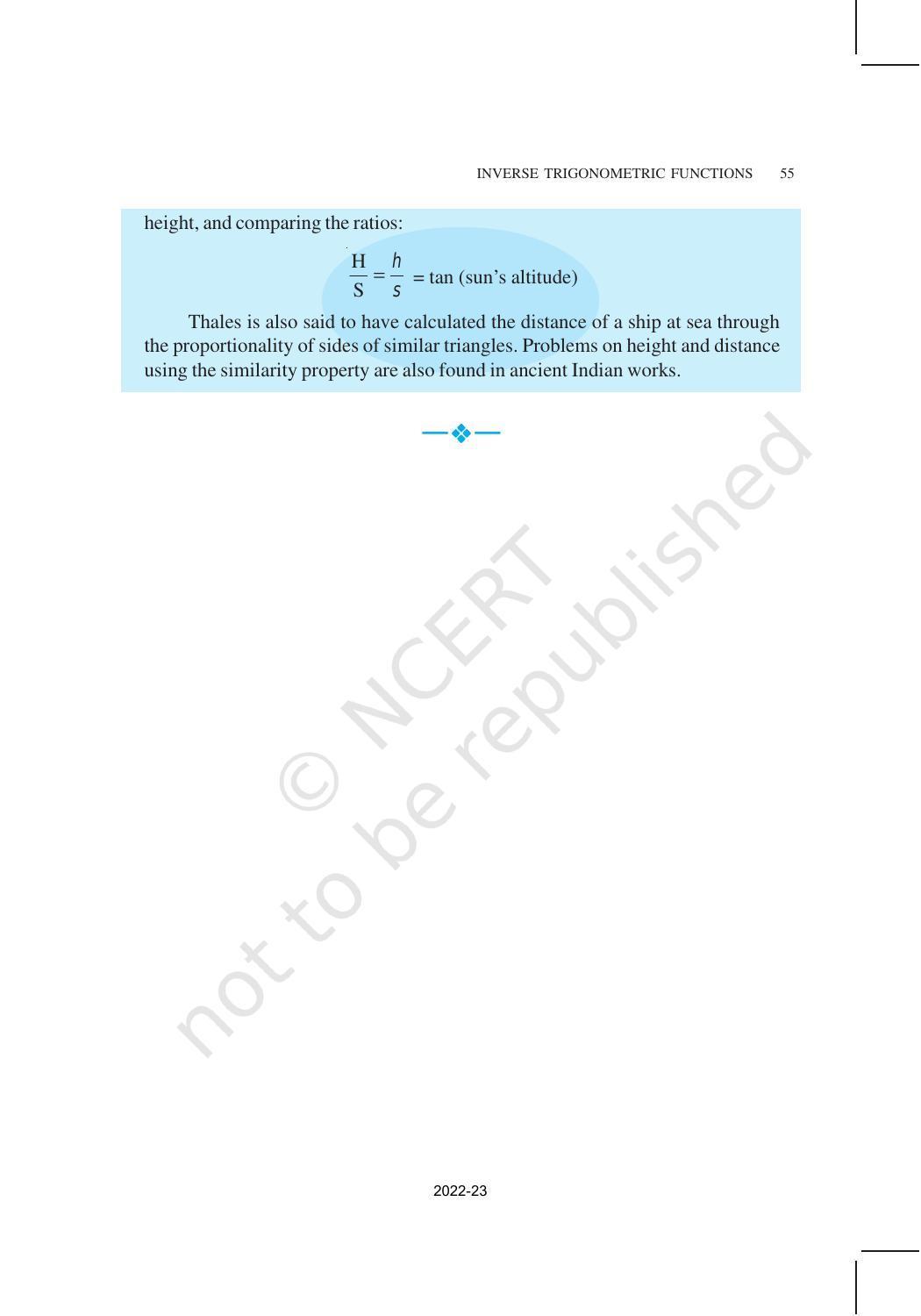 NCERT Book for Class 12 Maths Chapter 2 Inverse Trigonometric Functions - Page 23