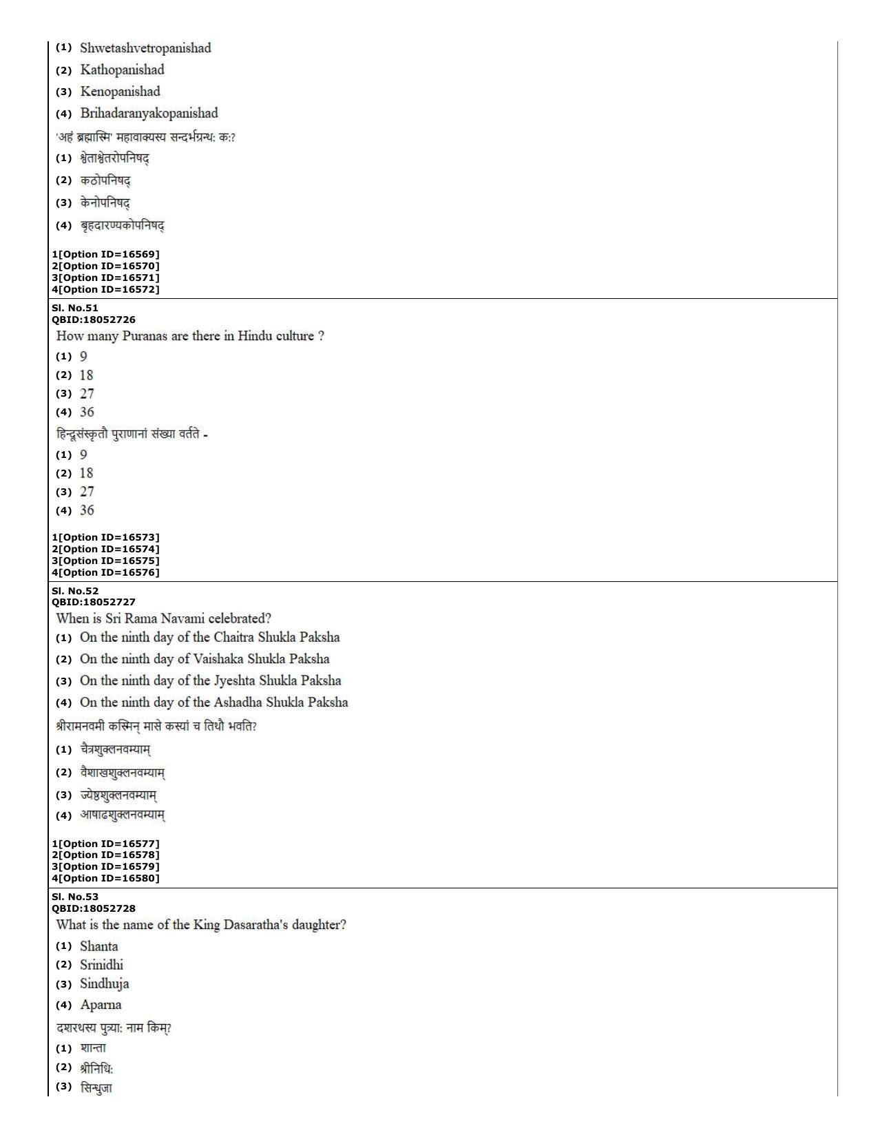 CUET (PG) 2022: PGQP-67 Hindu Studies (06-09-2022) Question Paper - Page 18
