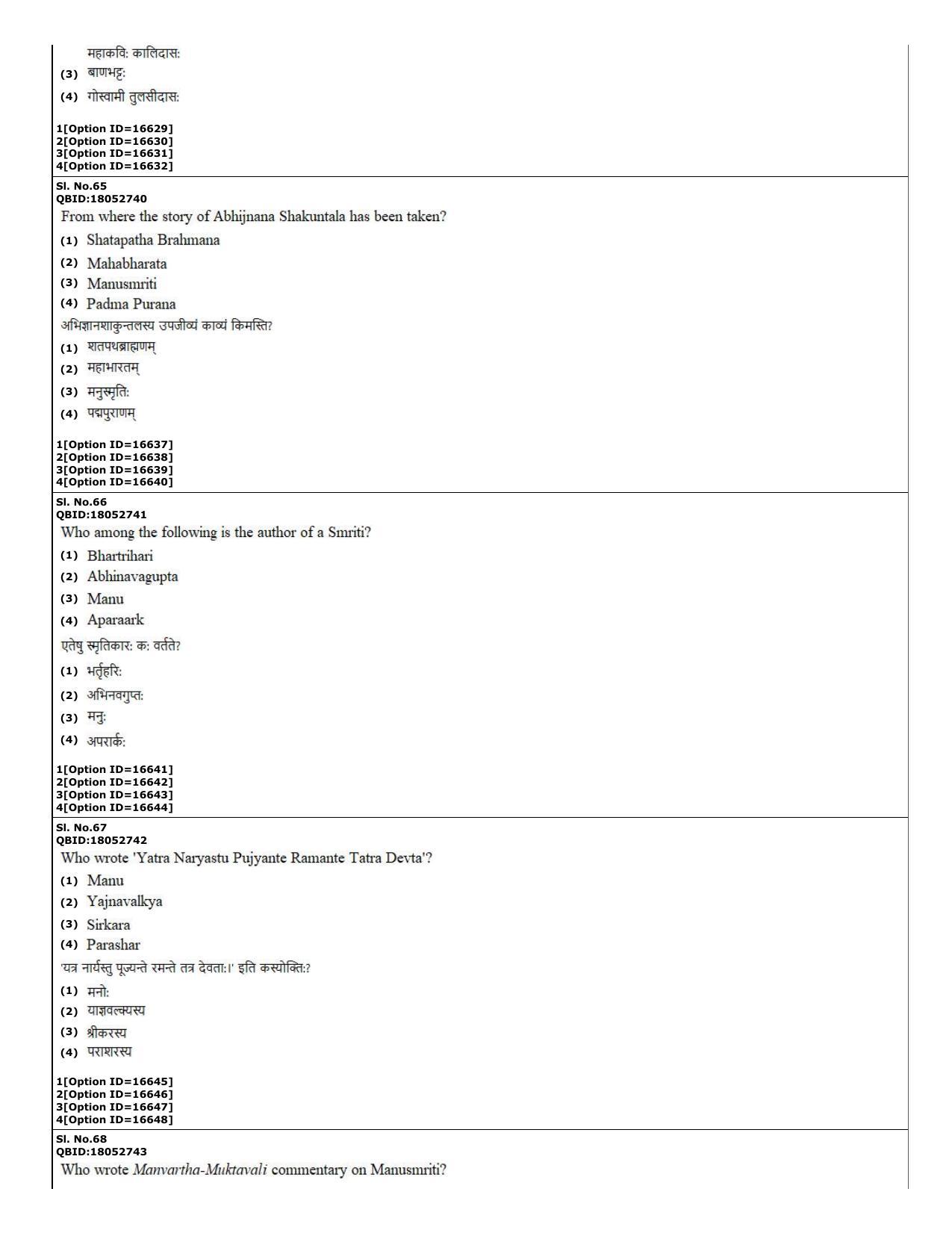 CUET (PG) 2022: PGQP-67 Hindu Studies (06-09-2022) Question Paper - Page 22