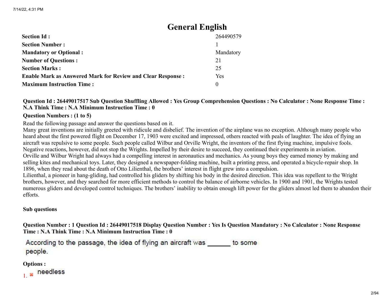 AP EDCET 2022 English Question Paper Shift 1 - Page 2