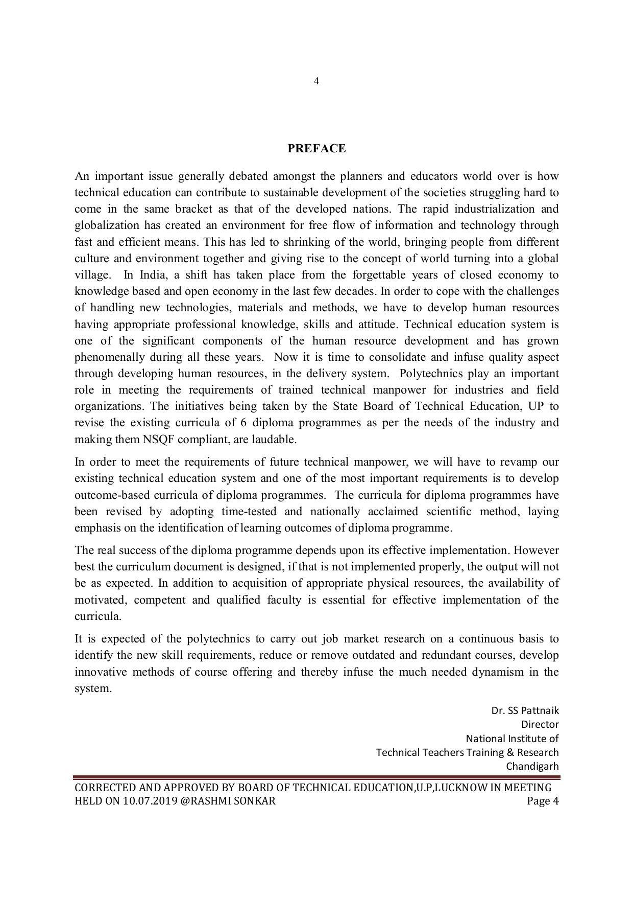 EFFECTIVE FROM JULY 2019-20 - SIX SEMESTER DIPLOMA COURSE IN MECHANICAL ENGINEERING - Page 4