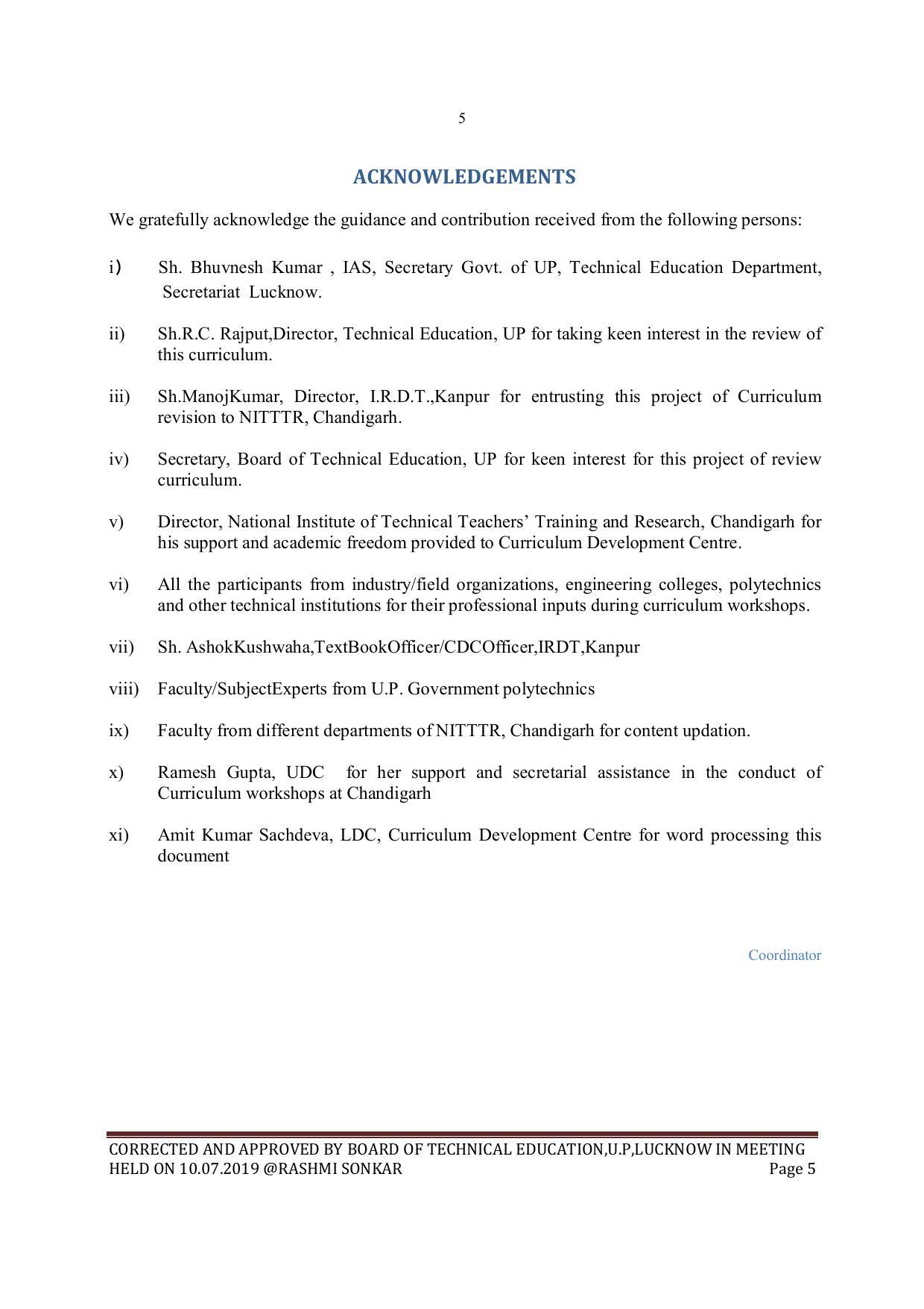 EFFECTIVE FROM JULY 2019-20 - SIX SEMESTER DIPLOMA COURSE IN MECHANICAL ENGINEERING - Page 5