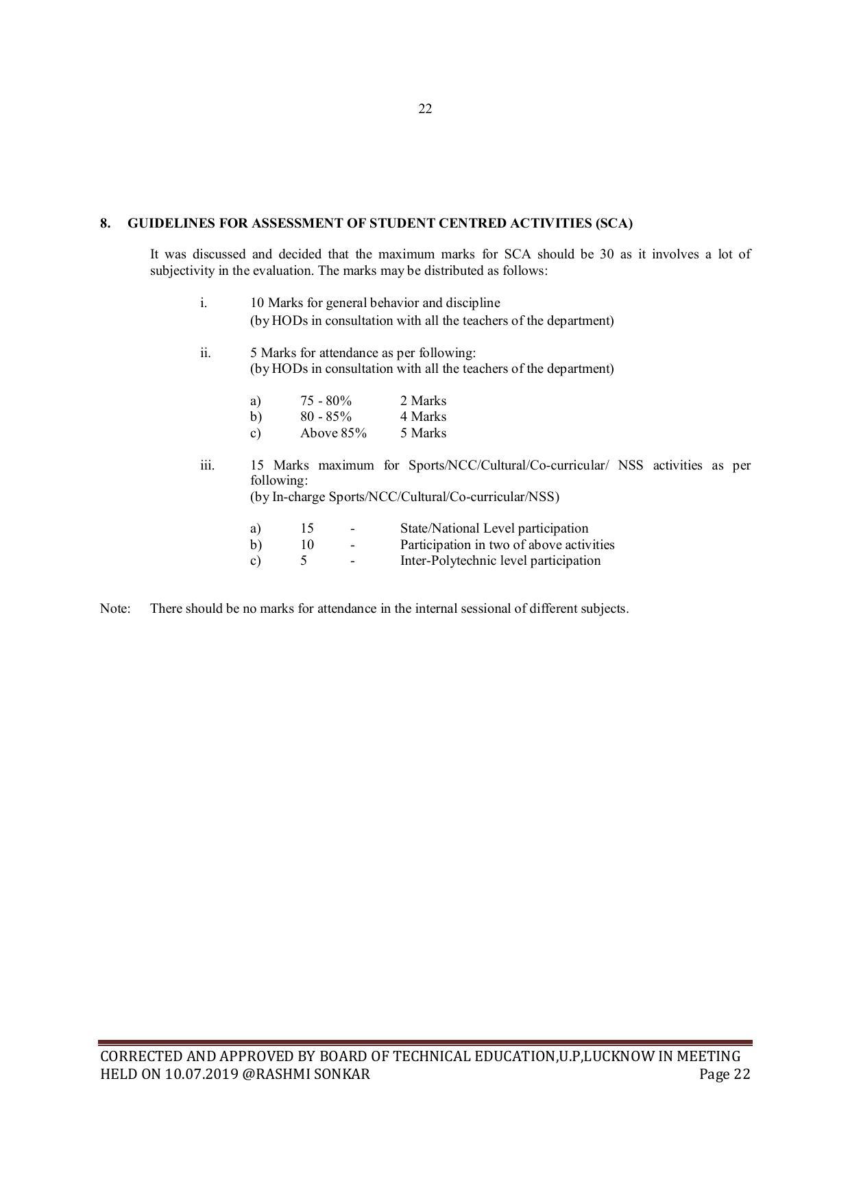 EFFECTIVE FROM JULY 2019-20 - SIX SEMESTER DIPLOMA COURSE IN MECHANICAL ENGINEERING - Page 22