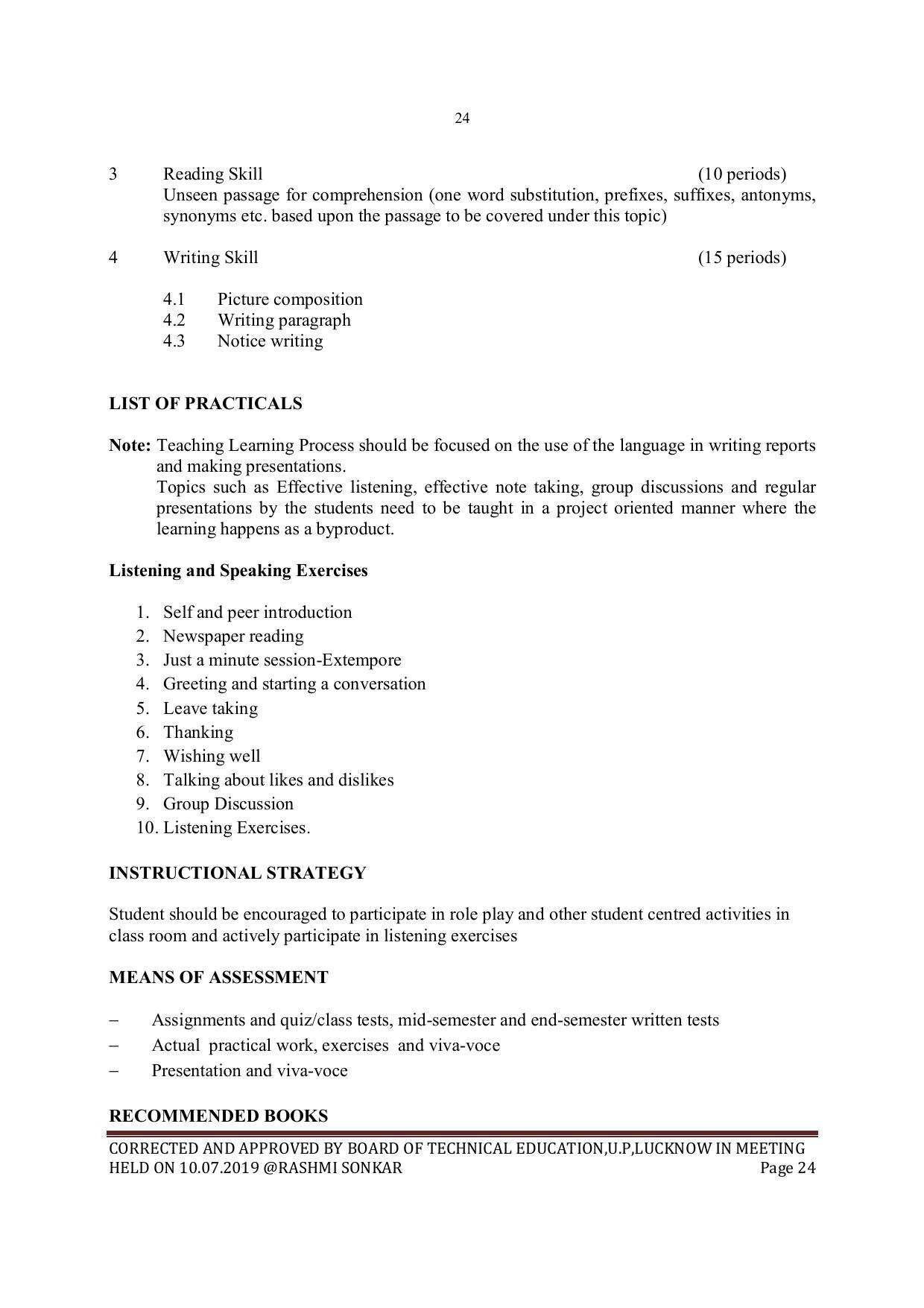 EFFECTIVE FROM JULY 2019-20 - SIX SEMESTER DIPLOMA COURSE IN MECHANICAL ENGINEERING - Page 24