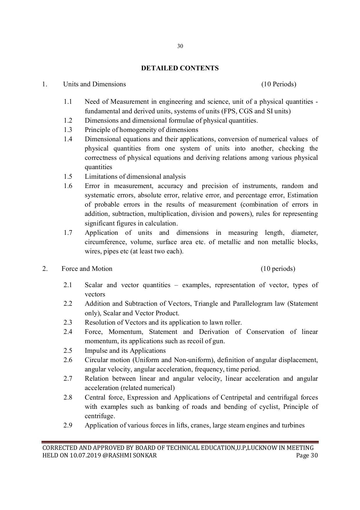 EFFECTIVE FROM JULY 2019-20 - SIX SEMESTER DIPLOMA COURSE IN MECHANICAL ENGINEERING - Page 30