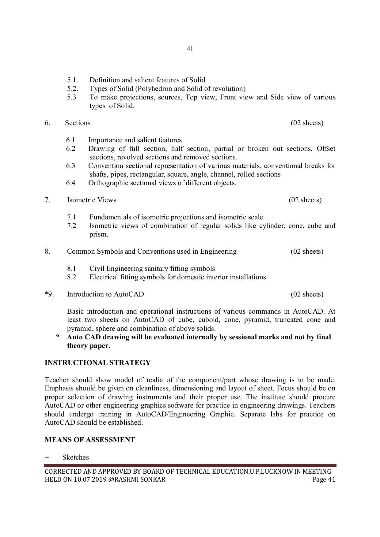 EFFECTIVE FROM JULY 2019-20 - SIX SEMESTER DIPLOMA COURSE IN MECHANICAL ENGINEERING - Page 41