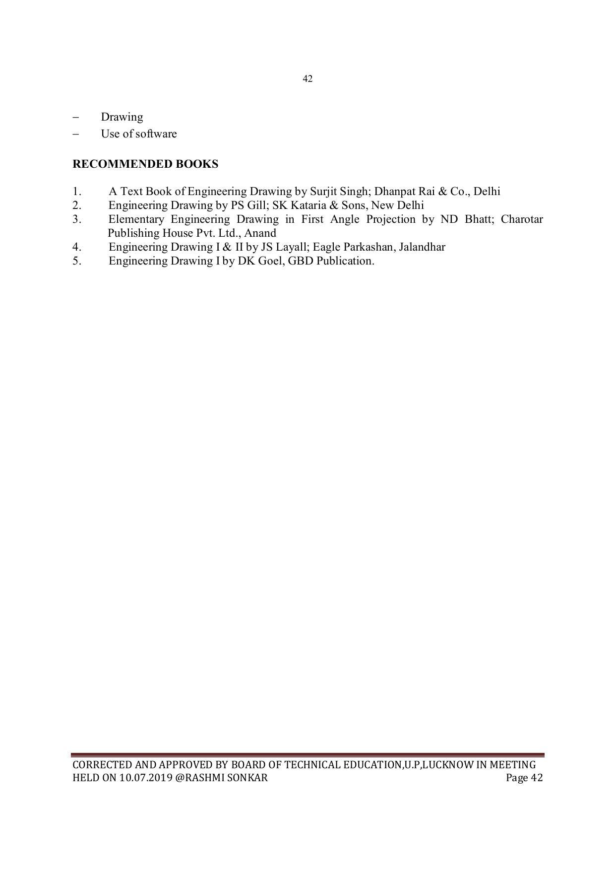 EFFECTIVE FROM JULY 2019-20 - SIX SEMESTER DIPLOMA COURSE IN MECHANICAL ENGINEERING - Page 42