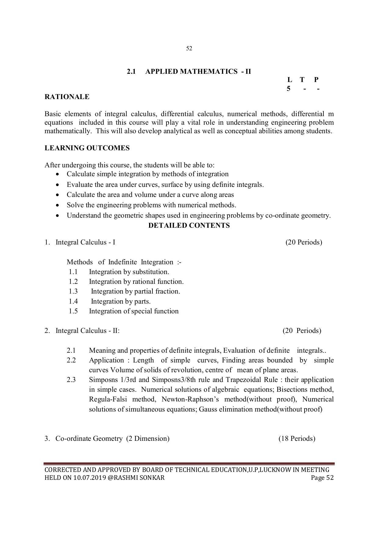 EFFECTIVE FROM JULY 2019-20 - SIX SEMESTER DIPLOMA COURSE IN MECHANICAL ENGINEERING - Page 52