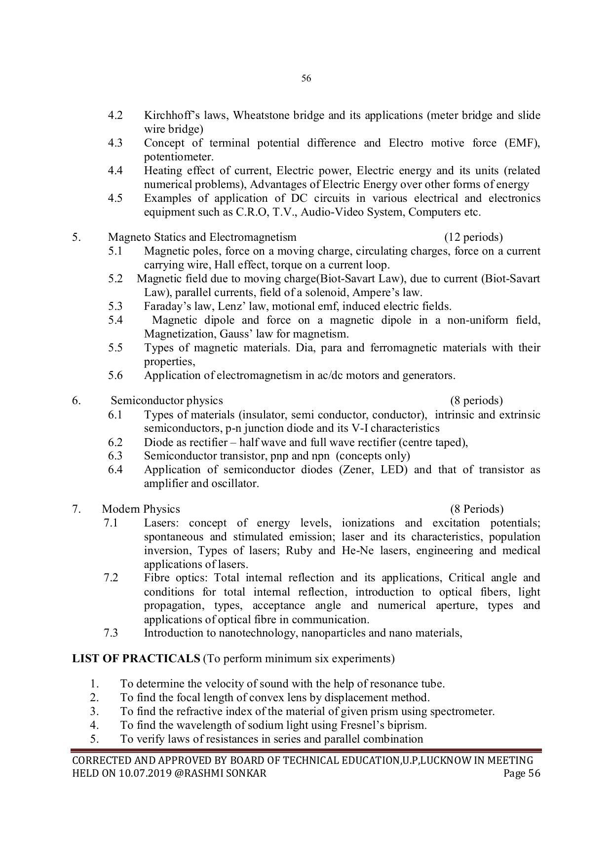 EFFECTIVE FROM JULY 2019-20 - SIX SEMESTER DIPLOMA COURSE IN MECHANICAL ENGINEERING - Page 56