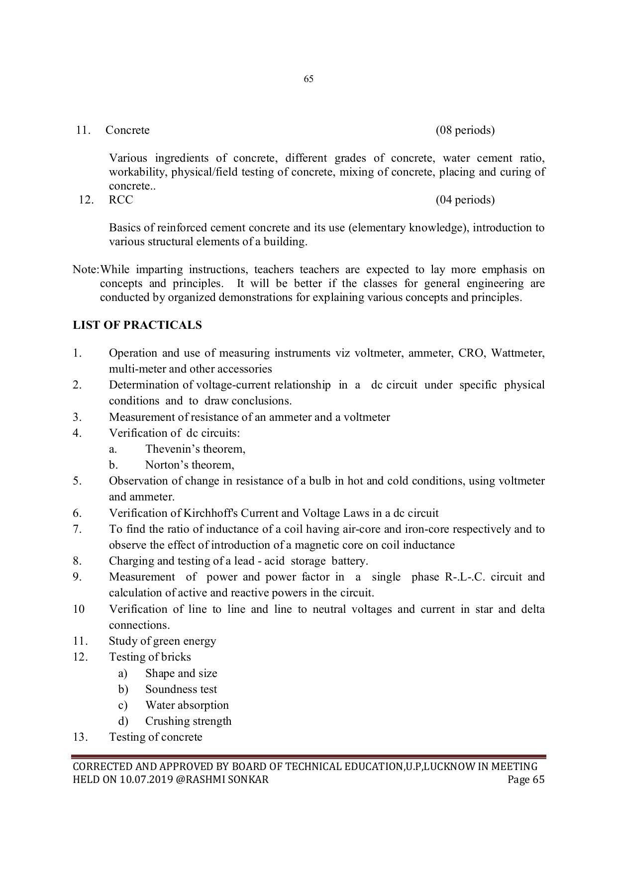 EFFECTIVE FROM JULY 2019-20 - SIX SEMESTER DIPLOMA COURSE IN MECHANICAL ENGINEERING - Page 65