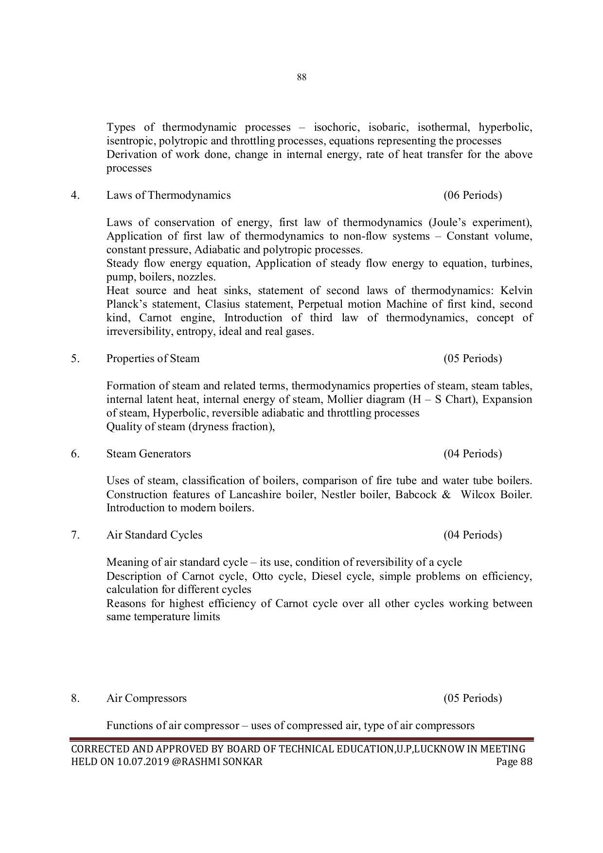 EFFECTIVE FROM JULY 2019-20 - SIX SEMESTER DIPLOMA COURSE IN MECHANICAL ENGINEERING - Page 88