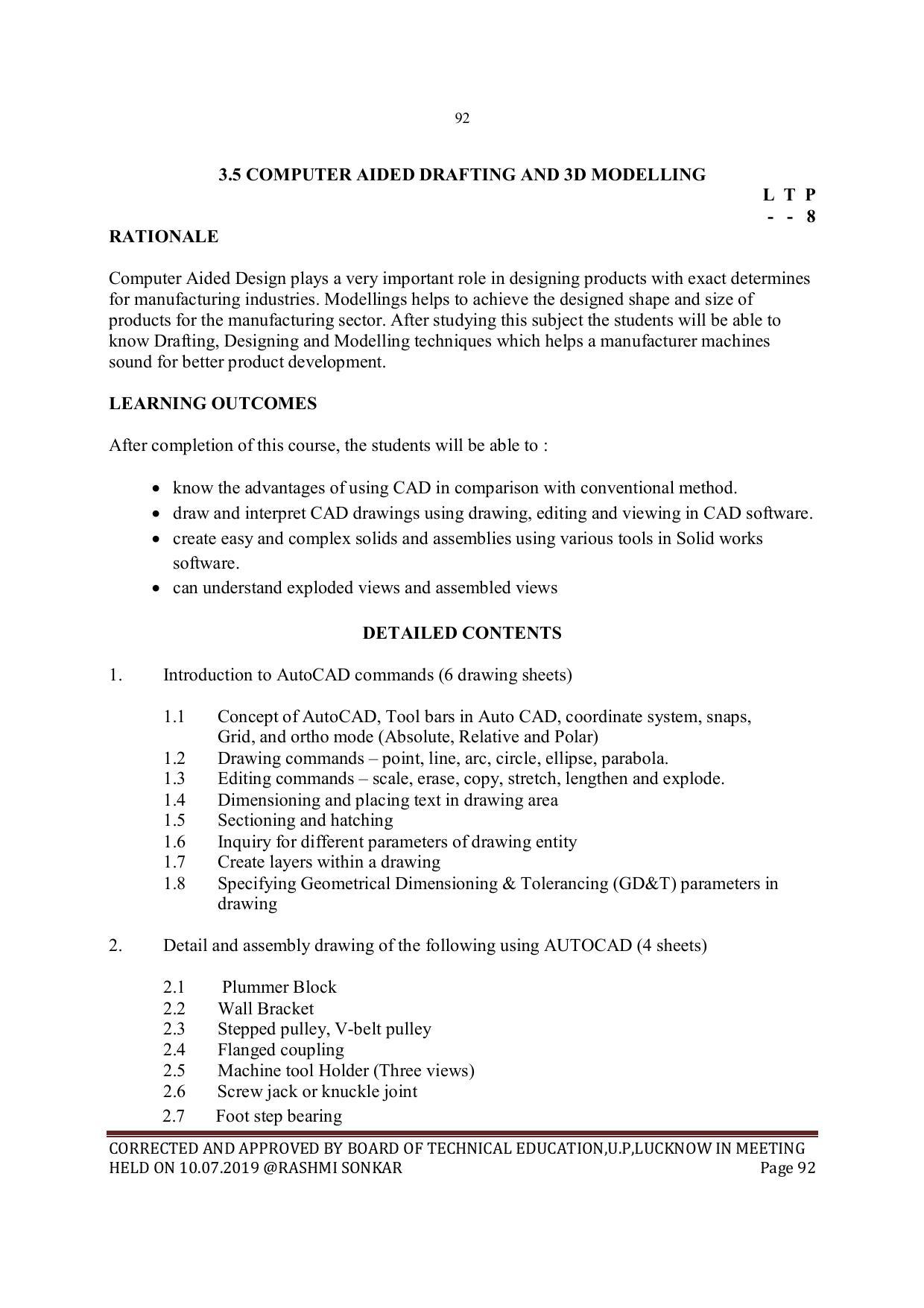 EFFECTIVE FROM JULY 2019-20 - SIX SEMESTER DIPLOMA COURSE IN MECHANICAL ENGINEERING - Page 92