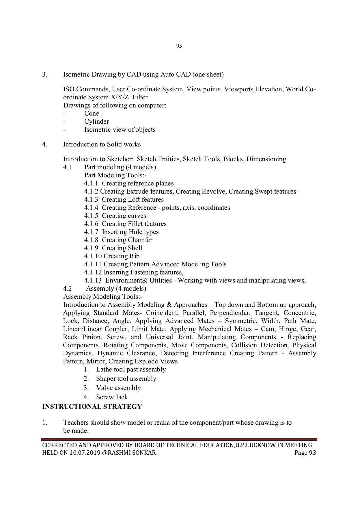 EFFECTIVE FROM JULY 2019-20 - SIX SEMESTER DIPLOMA COURSE IN MECHANICAL ENGINEERING - Page 93