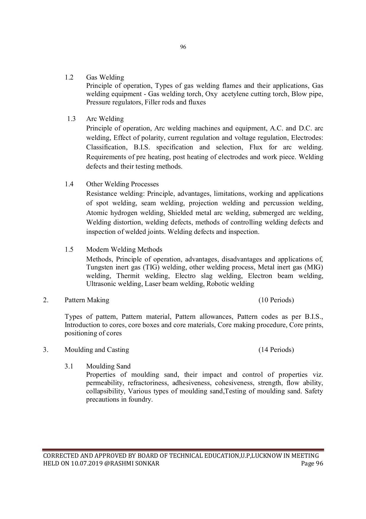 EFFECTIVE FROM JULY 2019-20 - SIX SEMESTER DIPLOMA COURSE IN MECHANICAL ENGINEERING - Page 96