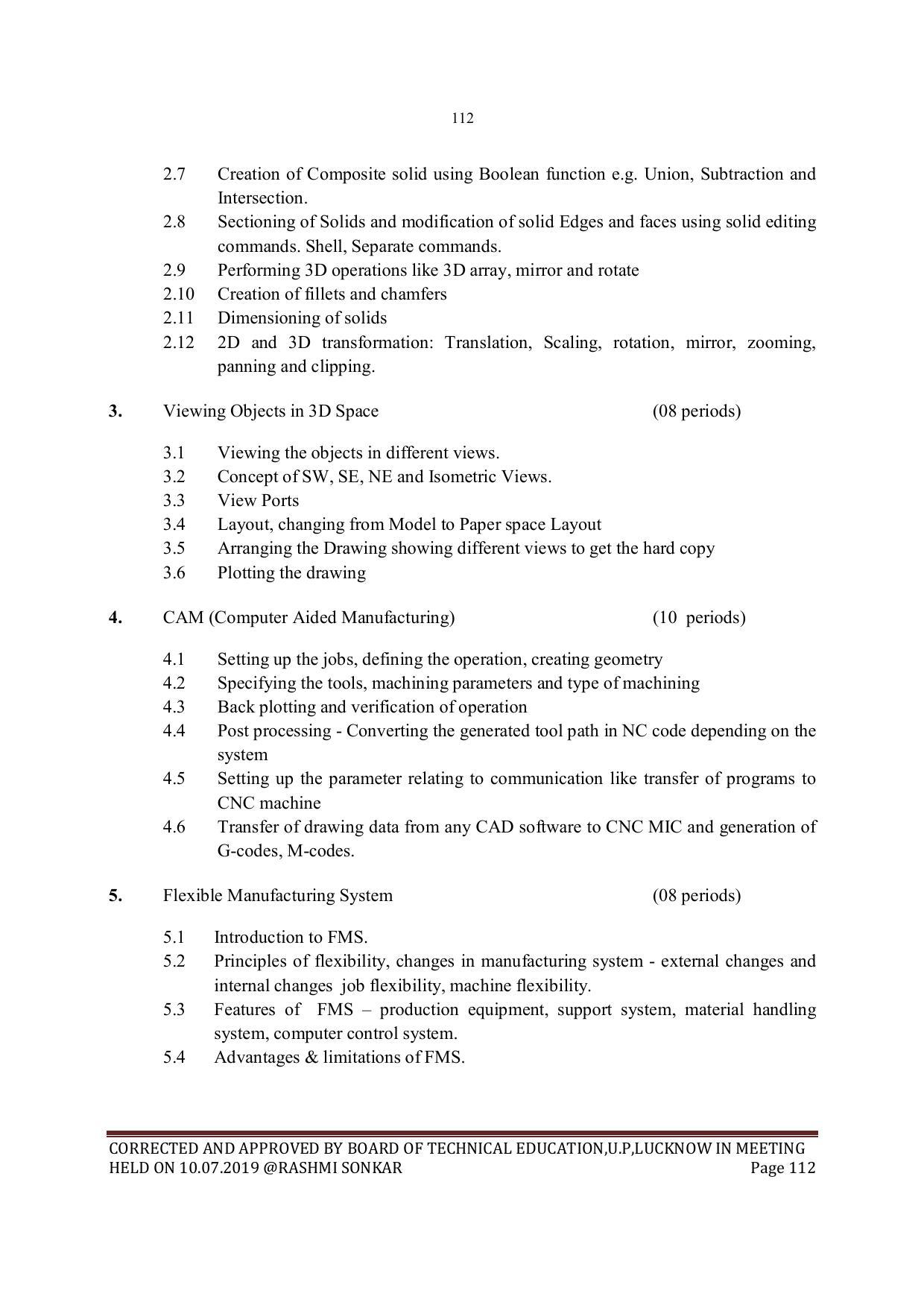 EFFECTIVE FROM JULY 2019-20 - SIX SEMESTER DIPLOMA COURSE IN MECHANICAL ENGINEERING - Page 112