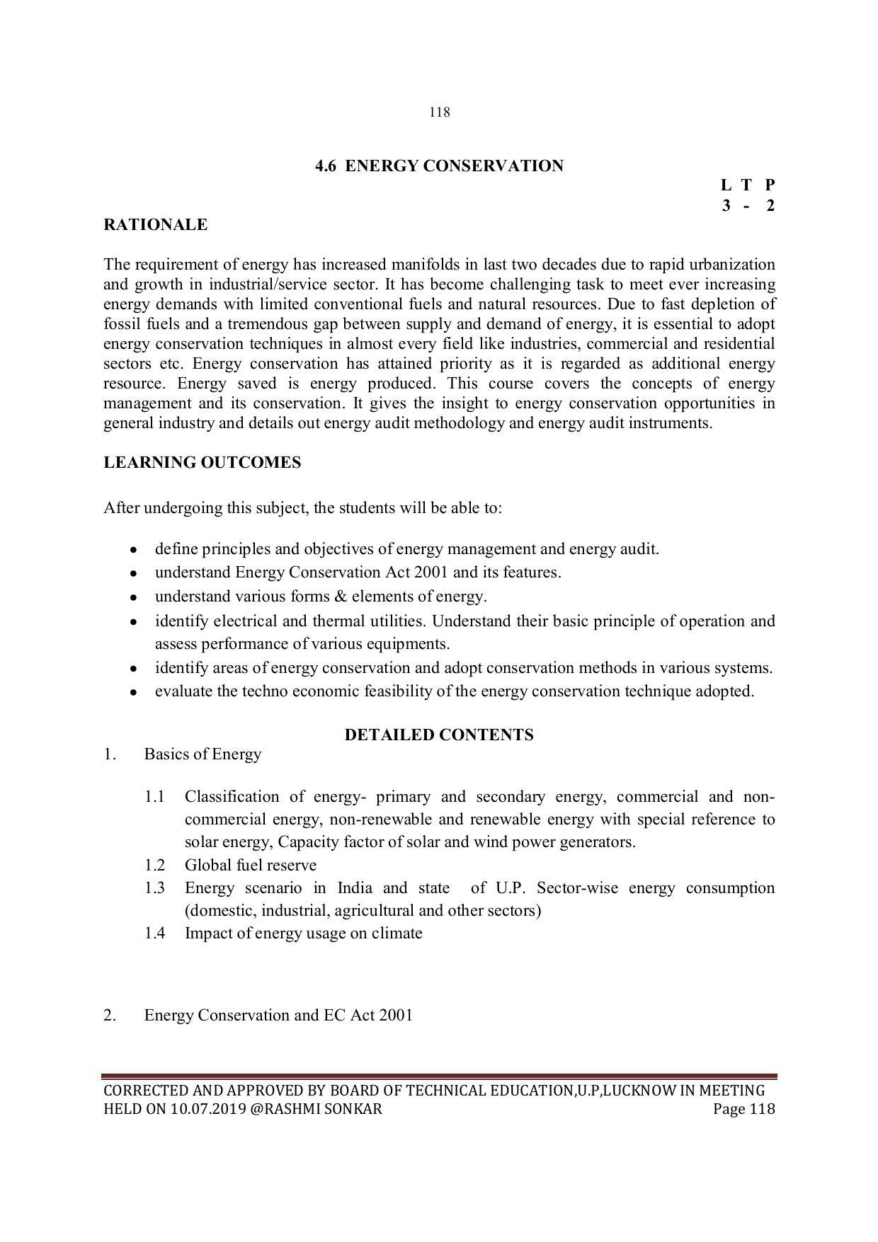 EFFECTIVE FROM JULY 2019-20 - SIX SEMESTER DIPLOMA COURSE IN MECHANICAL ENGINEERING - Page 118