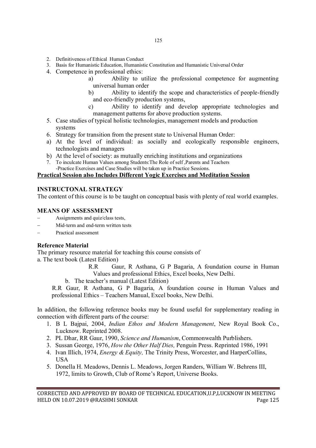EFFECTIVE FROM JULY 2019-20 - SIX SEMESTER DIPLOMA COURSE IN MECHANICAL ENGINEERING - Page 125