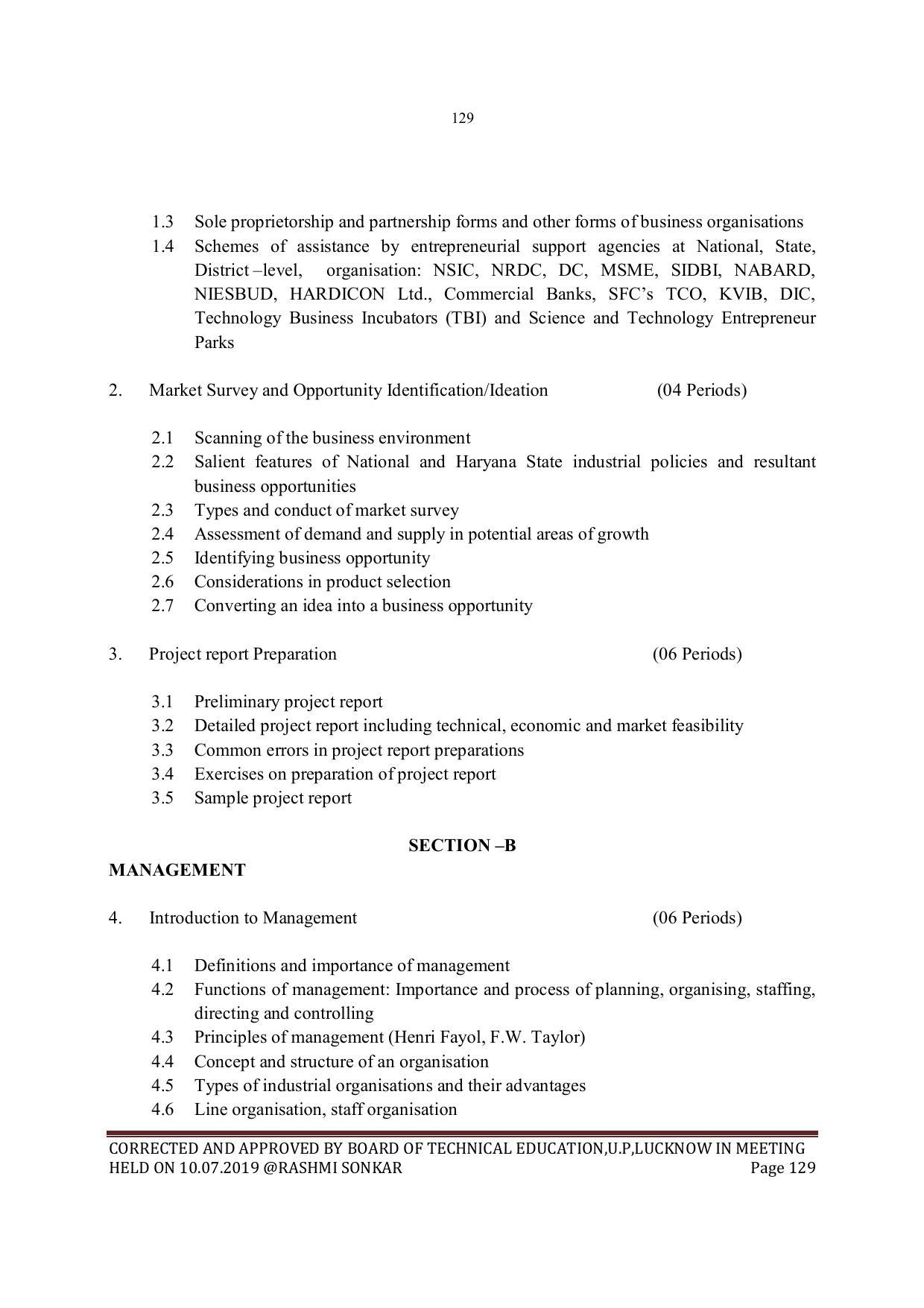 EFFECTIVE FROM JULY 2019-20 - SIX SEMESTER DIPLOMA COURSE IN MECHANICAL ENGINEERING - Page 129