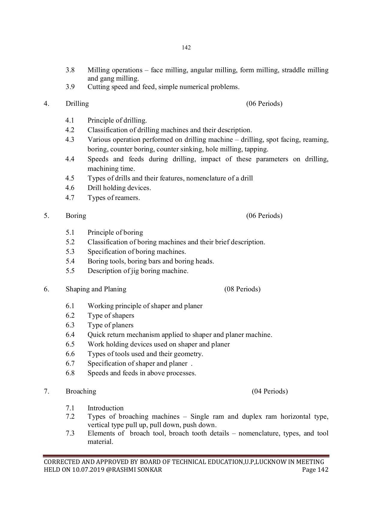 EFFECTIVE FROM JULY 2019-20 - SIX SEMESTER DIPLOMA COURSE IN MECHANICAL ENGINEERING - Page 142