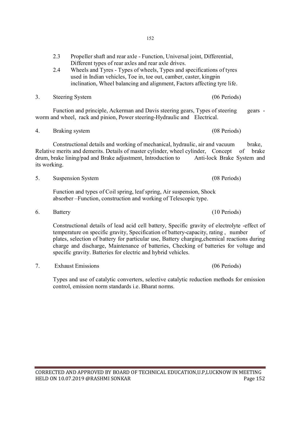 EFFECTIVE FROM JULY 2019-20 - SIX SEMESTER DIPLOMA COURSE IN MECHANICAL ENGINEERING - Page 152