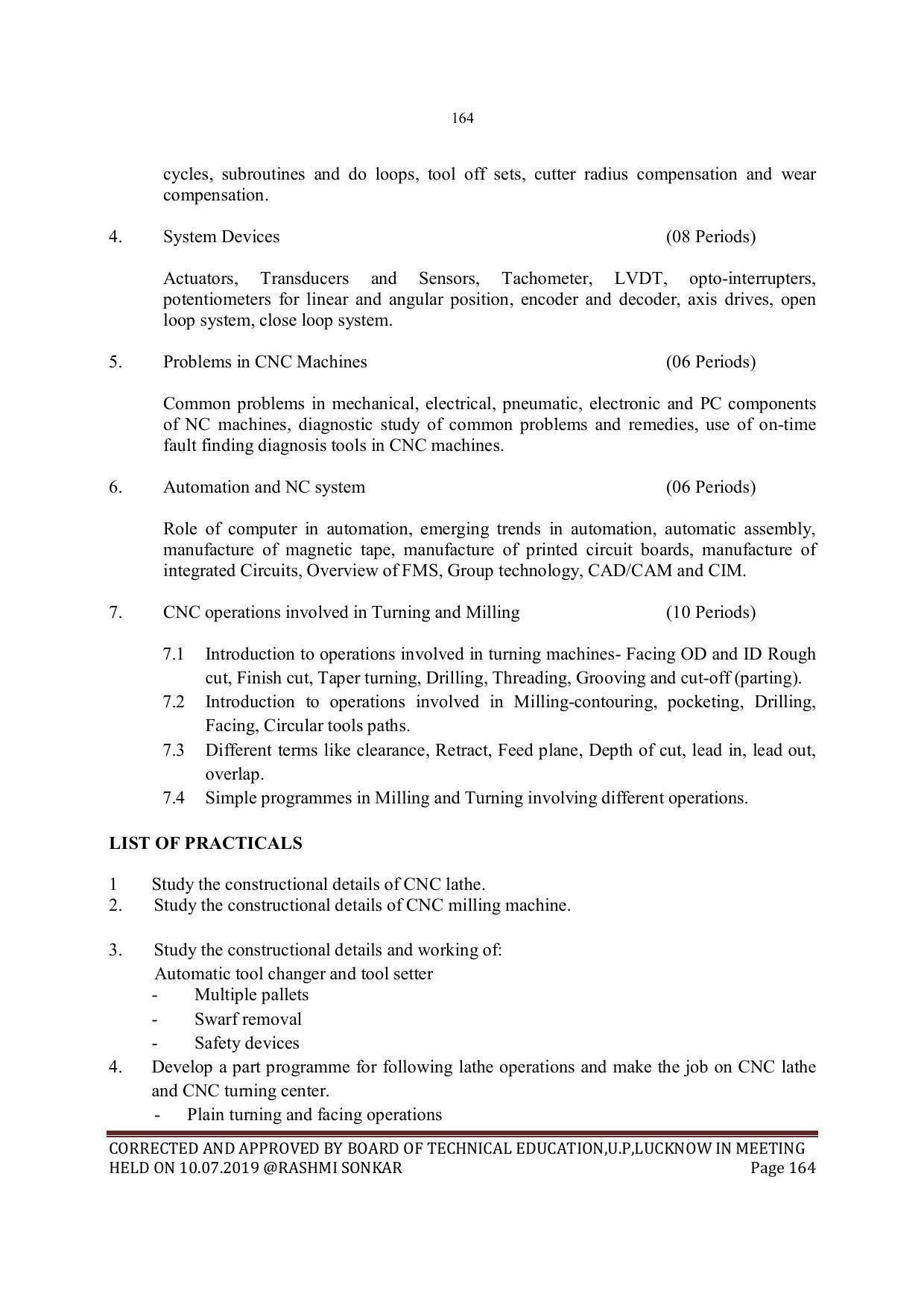 EFFECTIVE FROM JULY 2019-20 - SIX SEMESTER DIPLOMA COURSE IN MECHANICAL ENGINEERING - Page 164