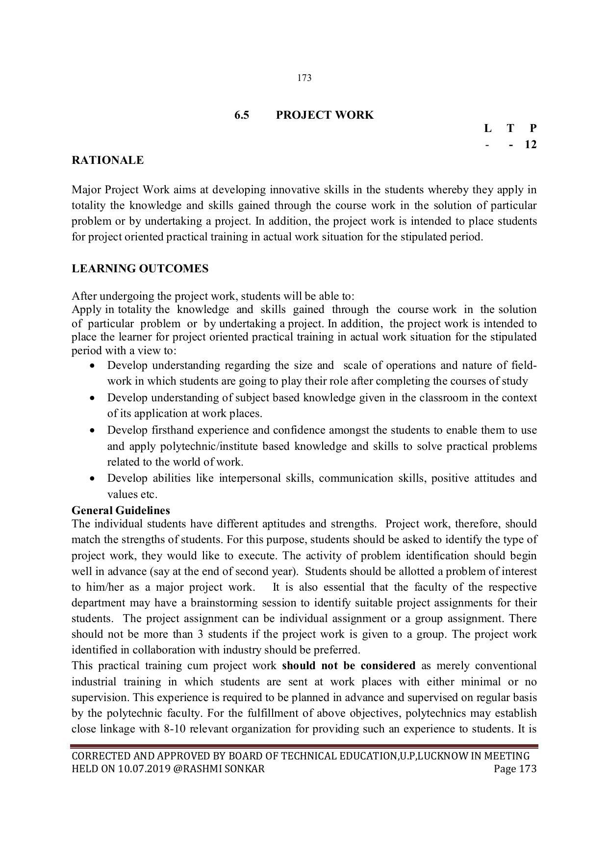 EFFECTIVE FROM JULY 2019-20 - SIX SEMESTER DIPLOMA COURSE IN MECHANICAL ENGINEERING - Page 173