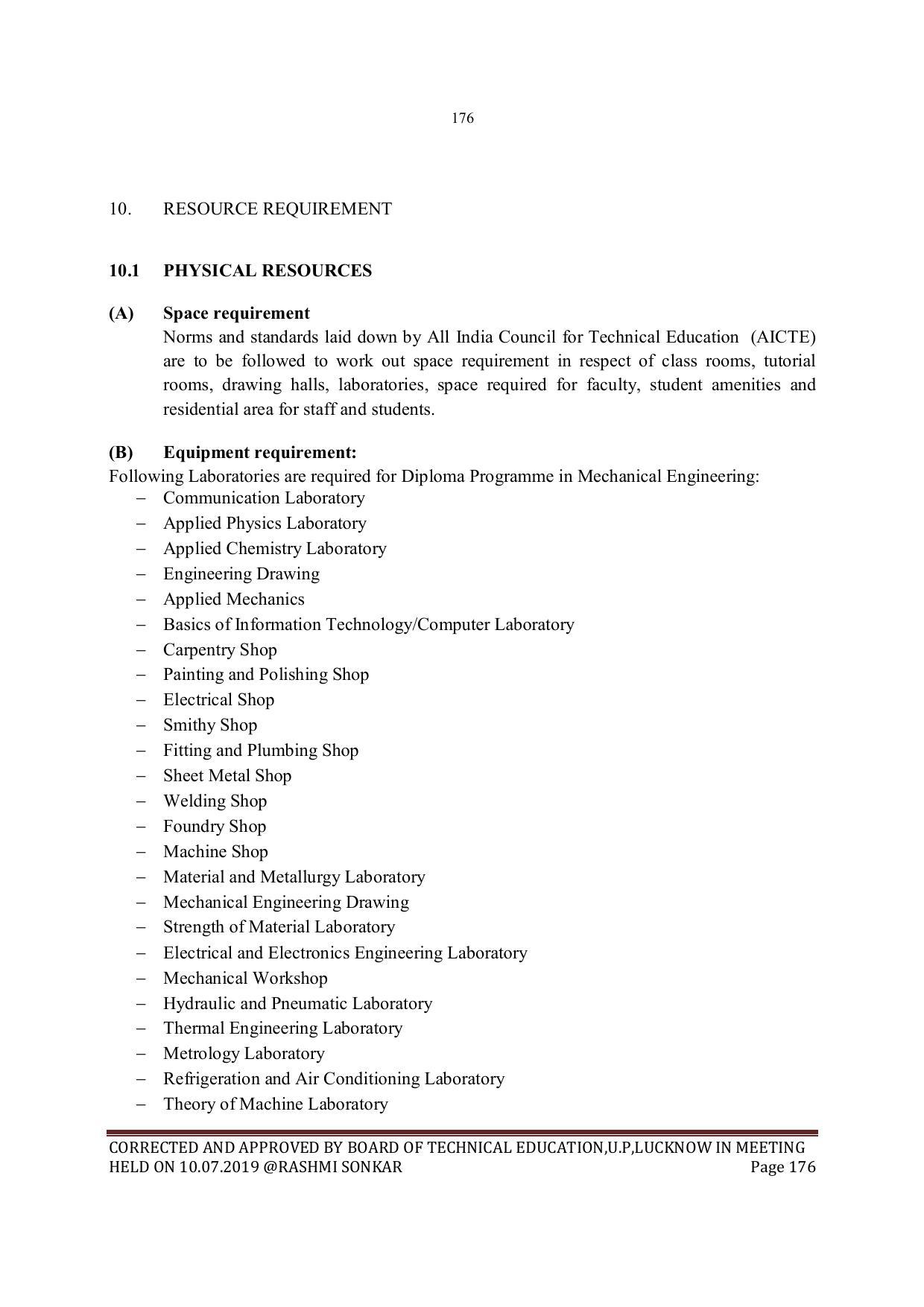 EFFECTIVE FROM JULY 2019-20 - SIX SEMESTER DIPLOMA COURSE IN MECHANICAL ENGINEERING - Page 176