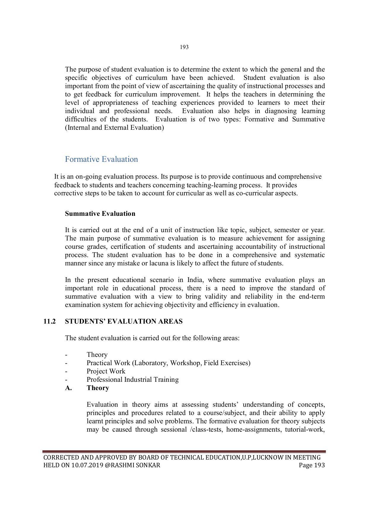 EFFECTIVE FROM JULY 2019-20 - SIX SEMESTER DIPLOMA COURSE IN MECHANICAL ENGINEERING - Page 193