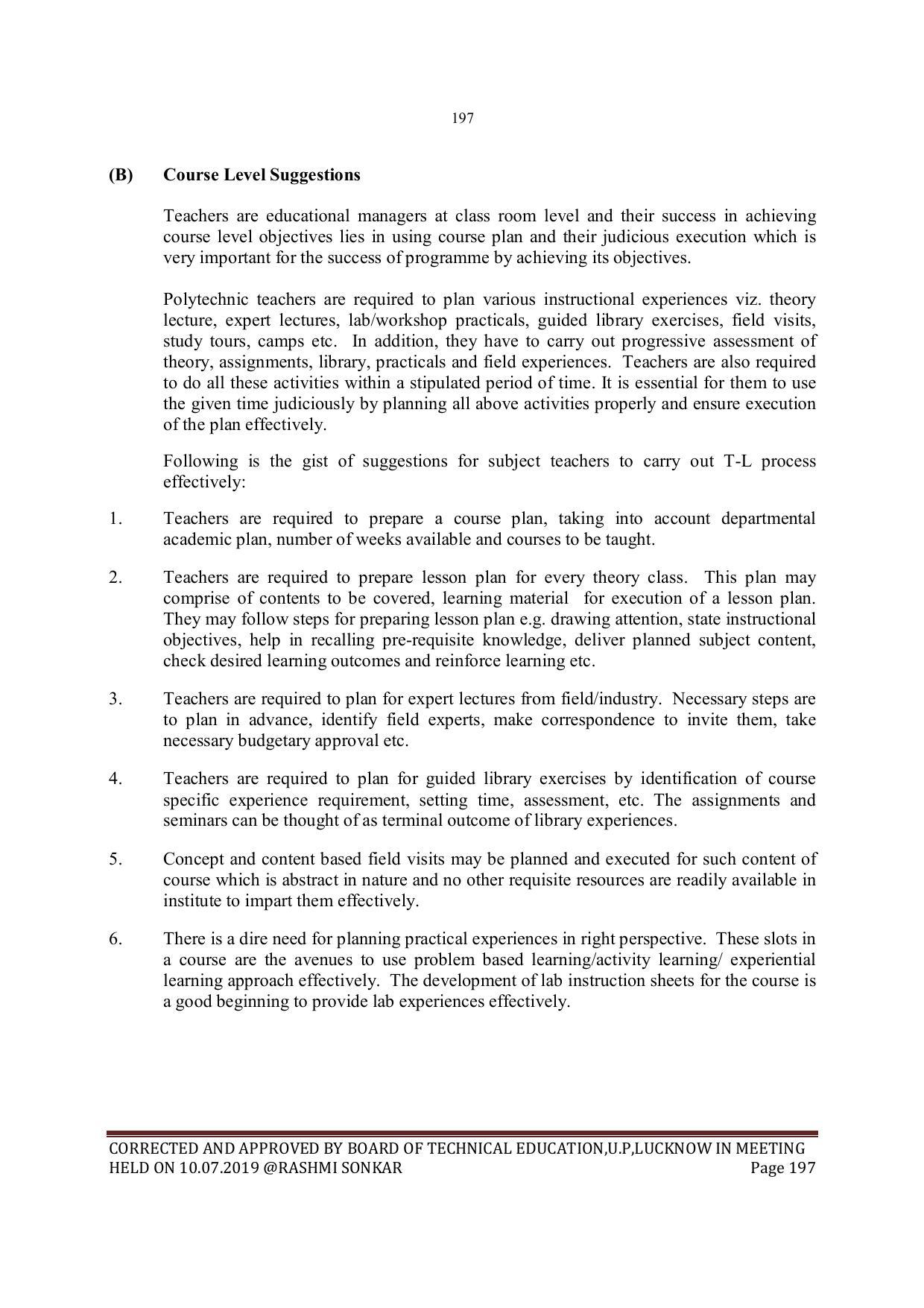 EFFECTIVE FROM JULY 2019-20 - SIX SEMESTER DIPLOMA COURSE IN MECHANICAL ENGINEERING - Page 197